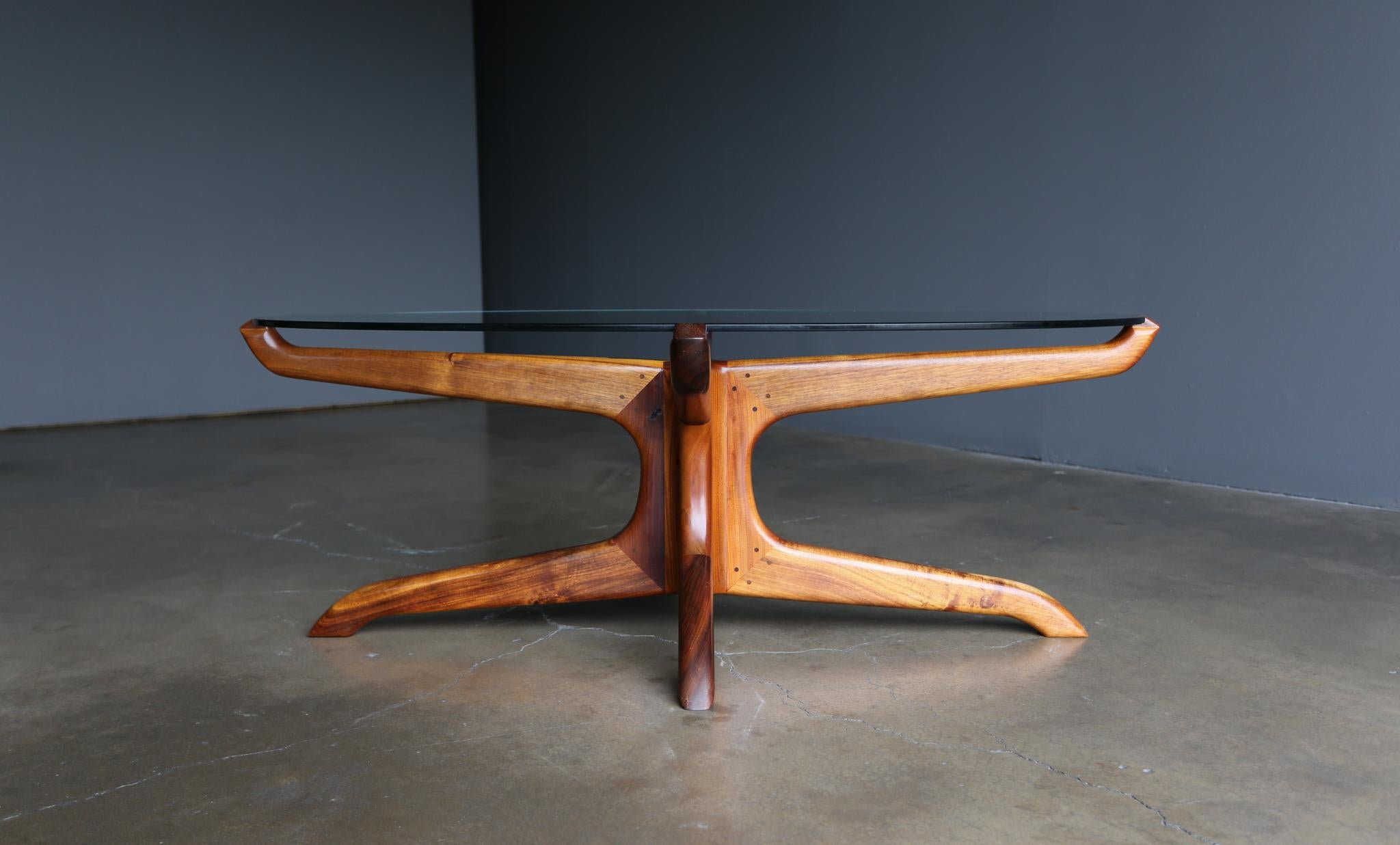 Modern L.H. Kagawa Handcrafted Sculptural Coffee Table, 1994