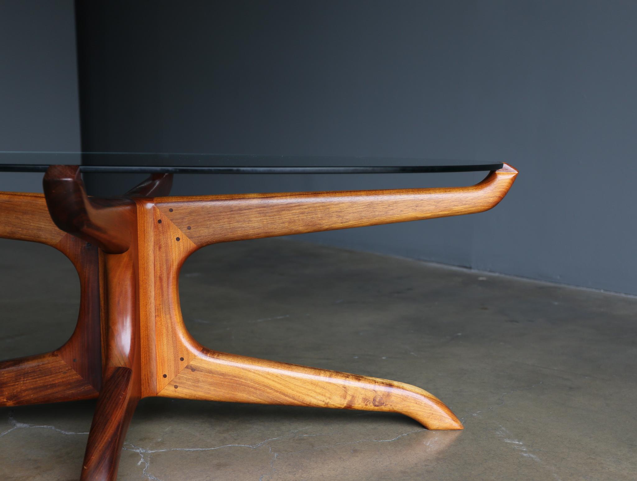 L.H. Kagawa Handcrafted Sculptural Coffee Table, 1994 In Good Condition In Costa Mesa, CA