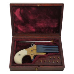 LH Smith Frank Wesson ½ Scale Swivel Barrel Derringer Pin Fire Cap Gun & Case