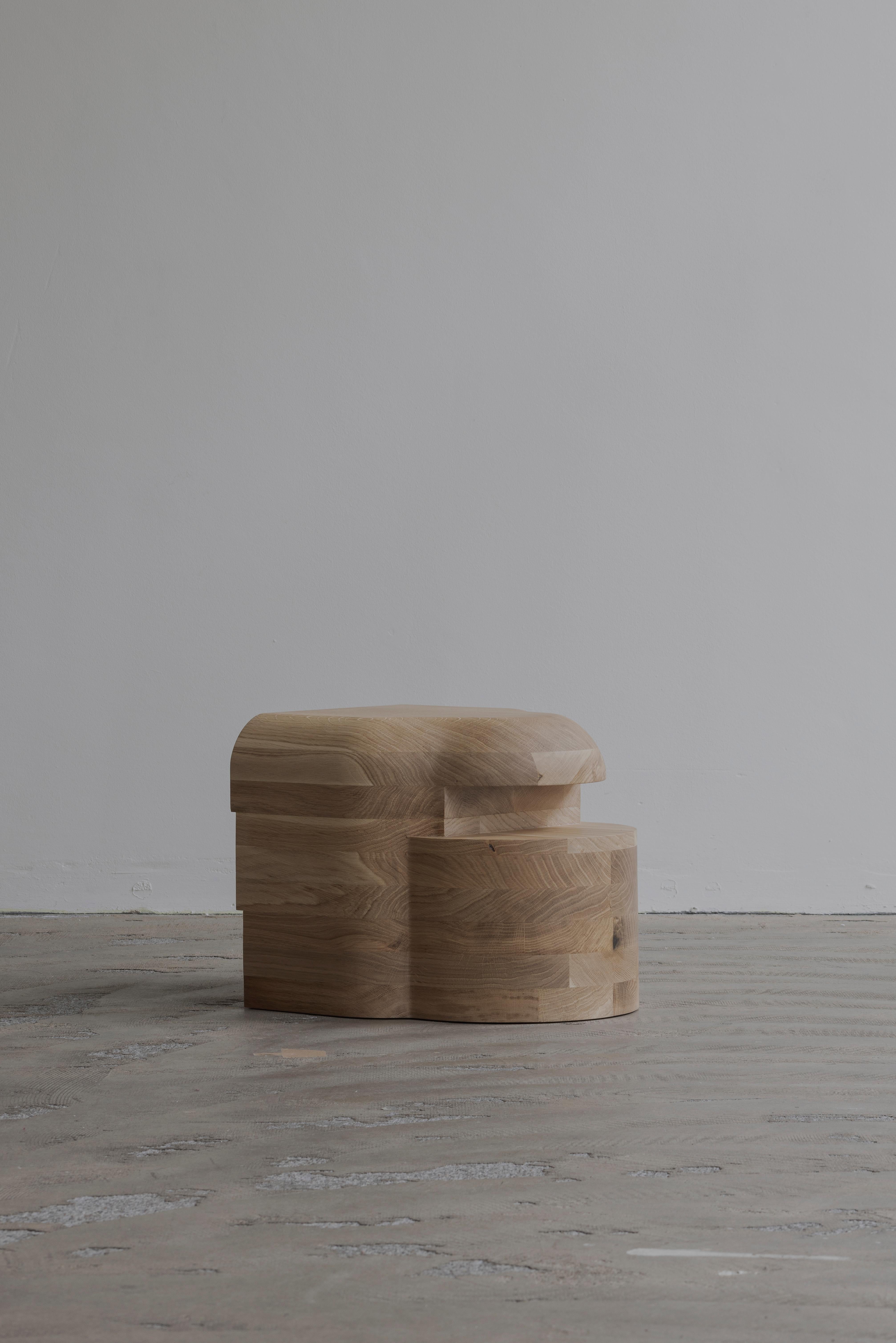 Small Lahmu Console by Sizar Alexis
Limited Edition of 10
Dimensions: D 40 x W 44 x H 36 cm
Materials: Solid natural oak.

Available in natural cherry, natural oak, or black stained oak.

When me and my wife got home from the maternity ward in april