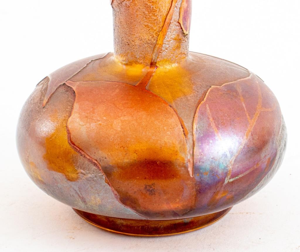 Edwardian Lhomme Lefevre French Art Nouveau Cameo Glass Vase For Sale