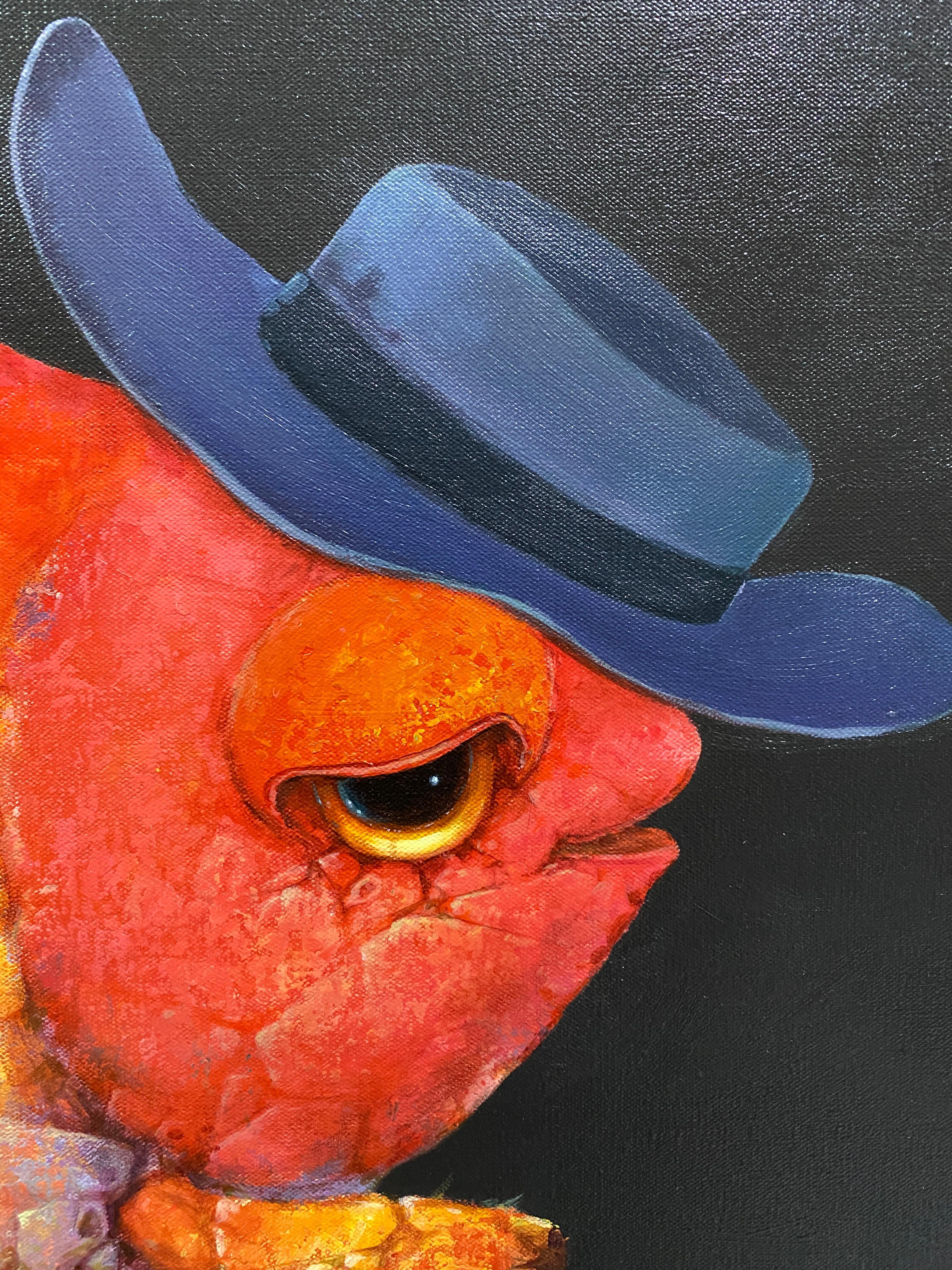 Una fantasia d'infanzia. Viaggio avventuroso con il pesce rosso e il panda - Painting di Li Geng Min