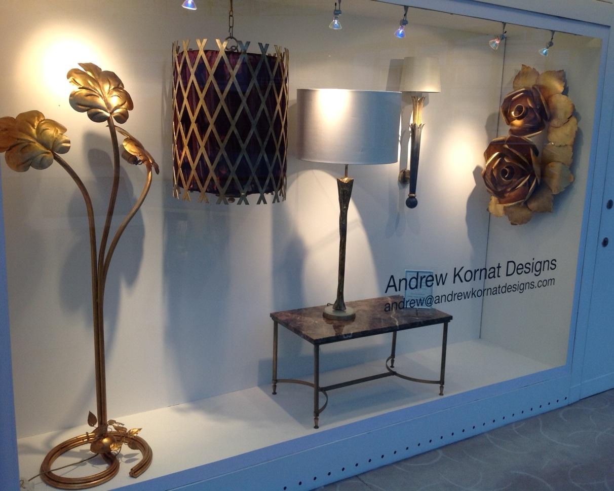 Li Puma Firenze Lámpara de pie de 3 brazos acabada en pan de oro de 24 ct en venta 2