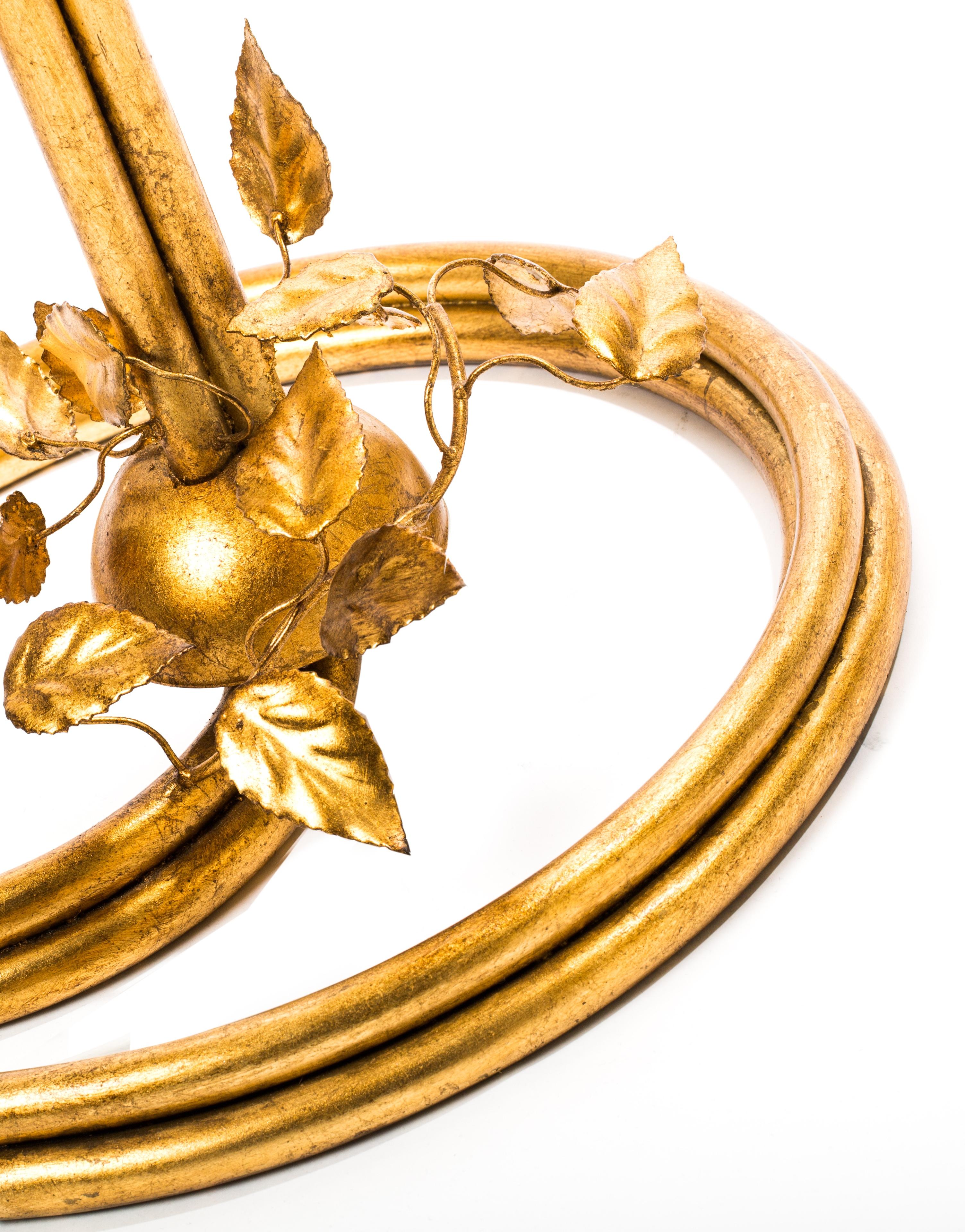 Lampadaire Li Puma Firenze à 3 bras avec finition en feuille d'or 24 carats Bon état - En vente à London, GB