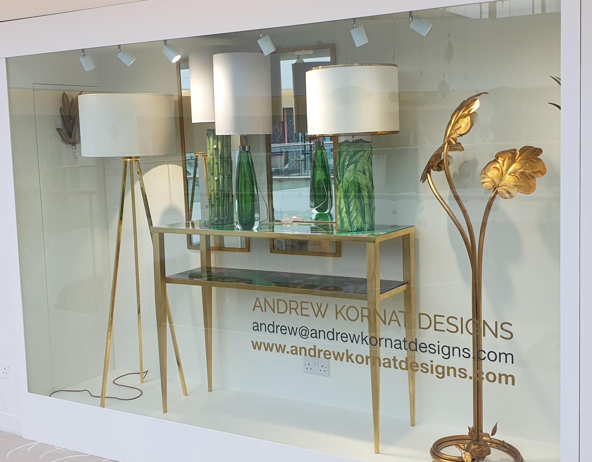 Li Puma Firenze Lámpara de pie de 3 brazos acabada en pan de oro de 24 ct Hierro en venta