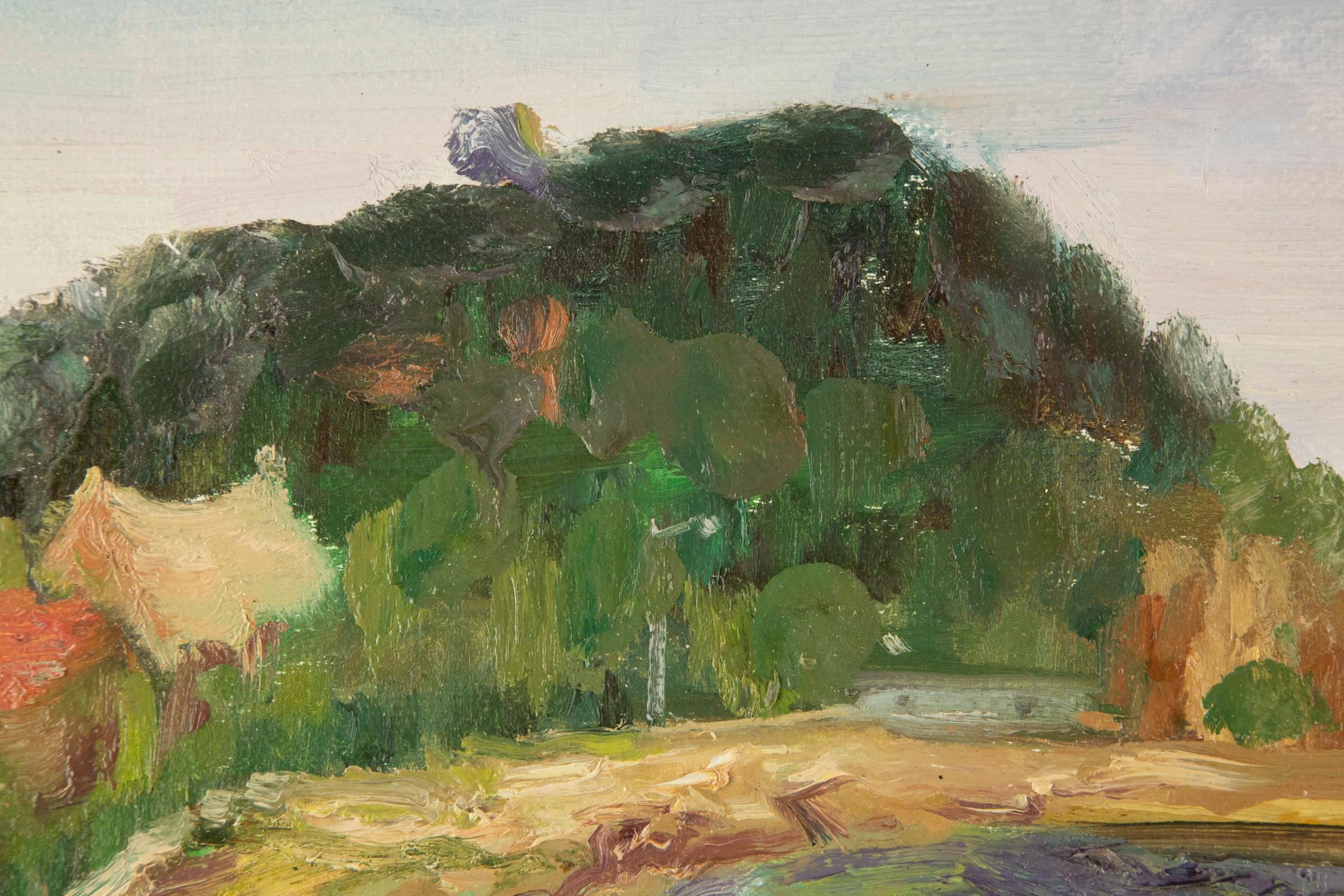 Impressionistisches Original-Ölgemälde „Next To Water And Mountain“ von Li Yunxian im Angebot 1