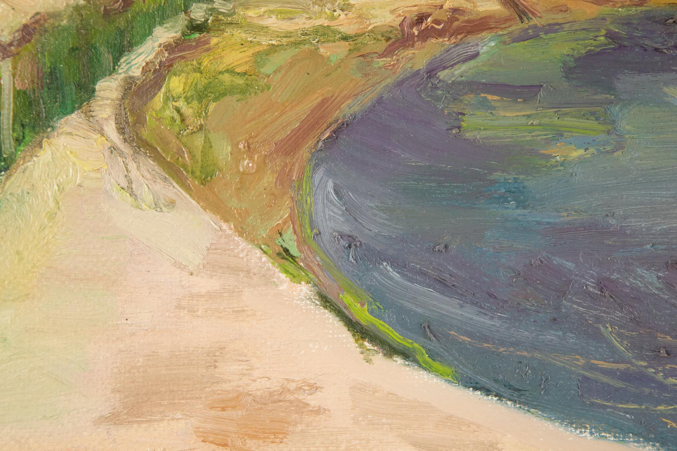 Impressionistisches Original-Ölgemälde „Next To Water And Mountain“ von Li Yunxian im Angebot 2