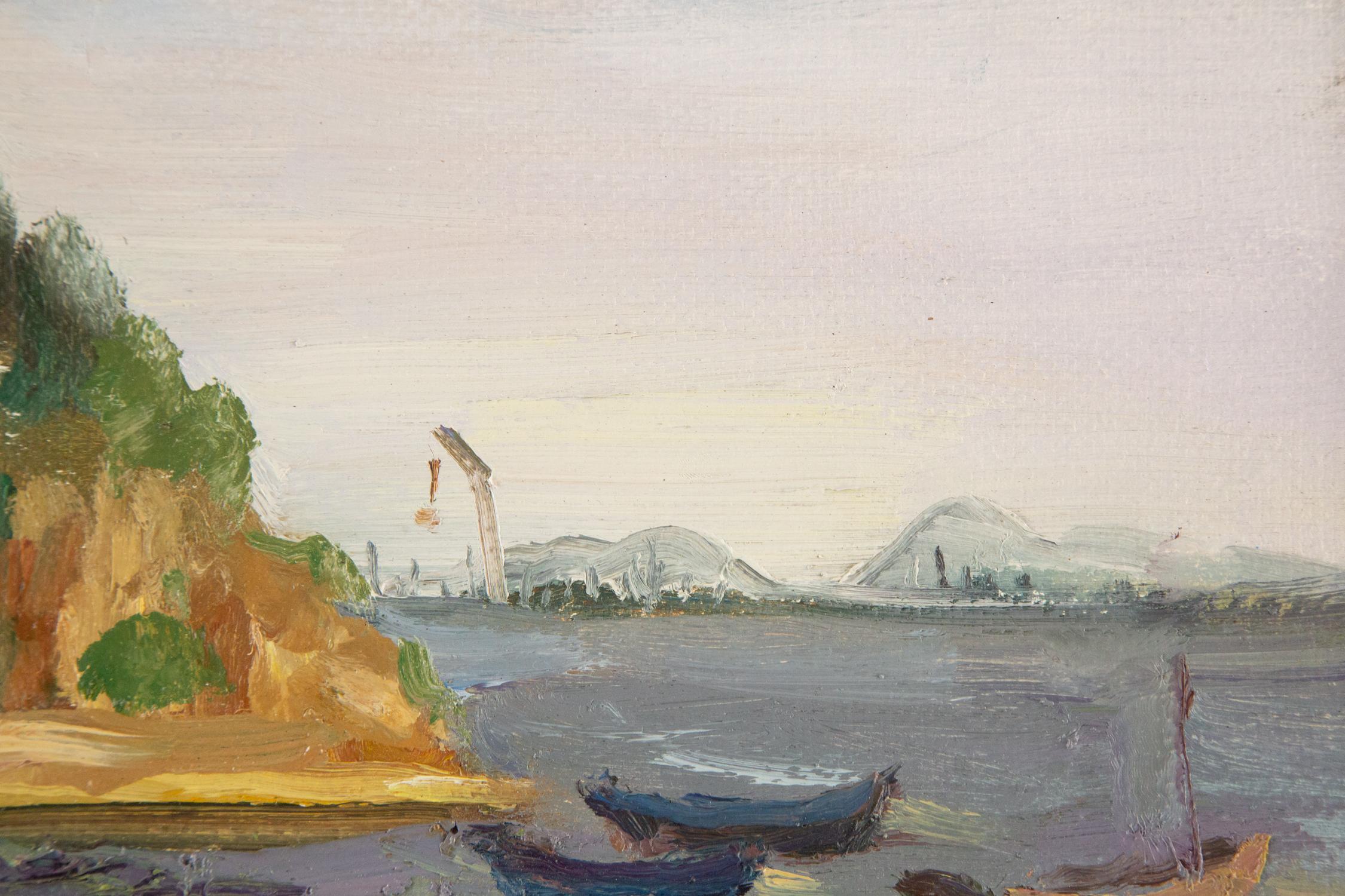 Impressionistisches Original-Ölgemälde „Next To Water And Mountain“ von Li Yunxian im Angebot 3