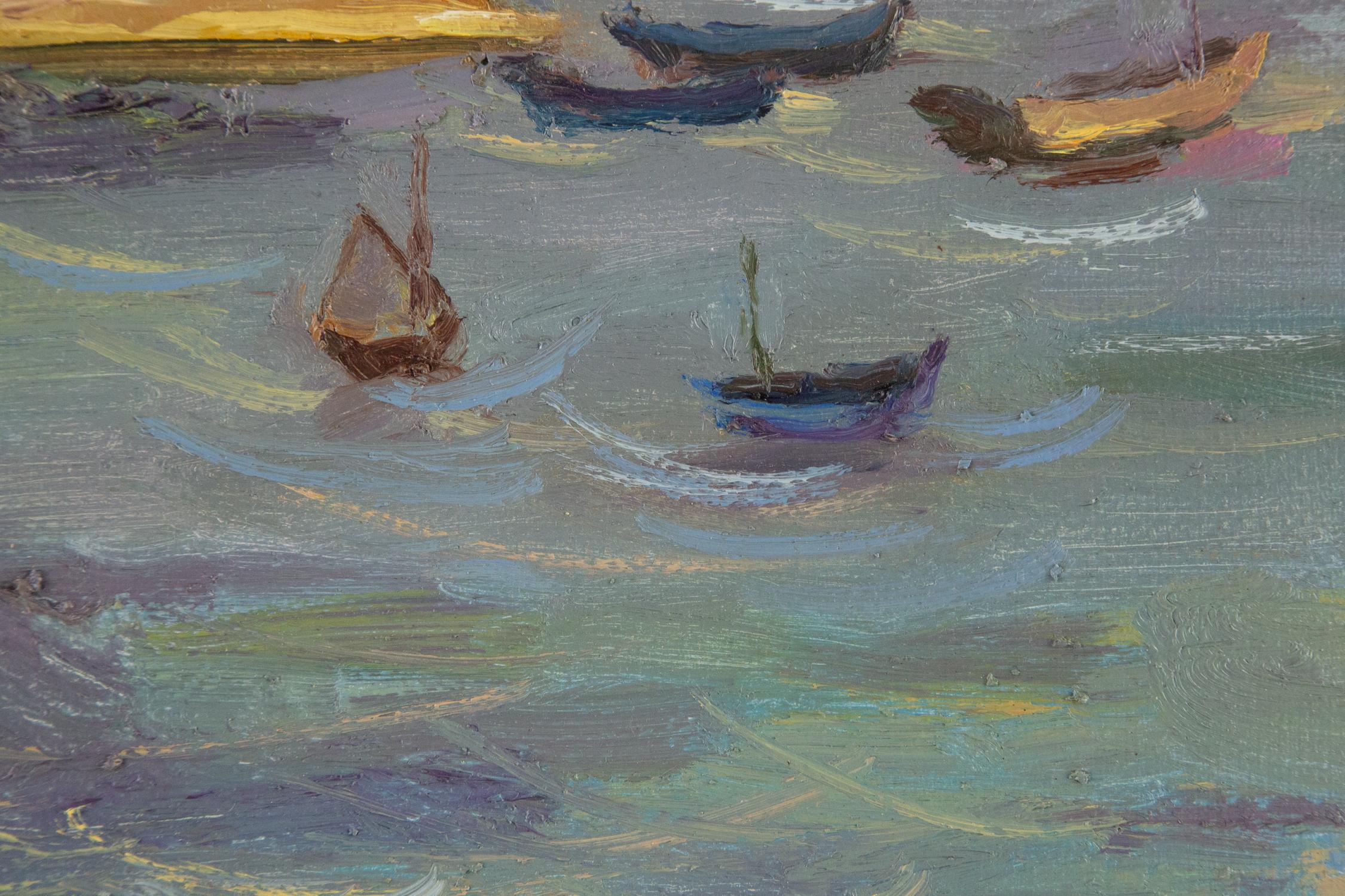 Impressionistisches Original-Ölgemälde „Next To Water And Mountain“ von Li Yunxian im Angebot 4
