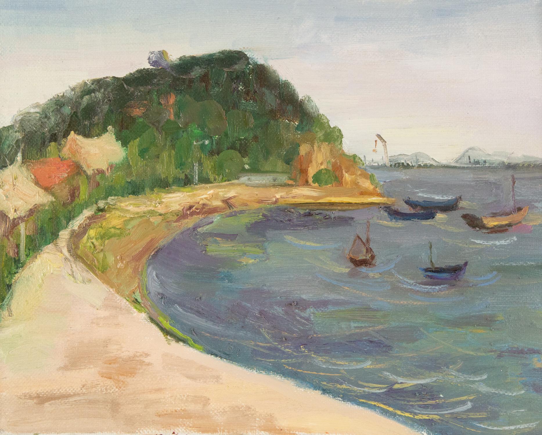 Li Yunxian Impressionist Original Oil Painting "Next To Water And Mountain"