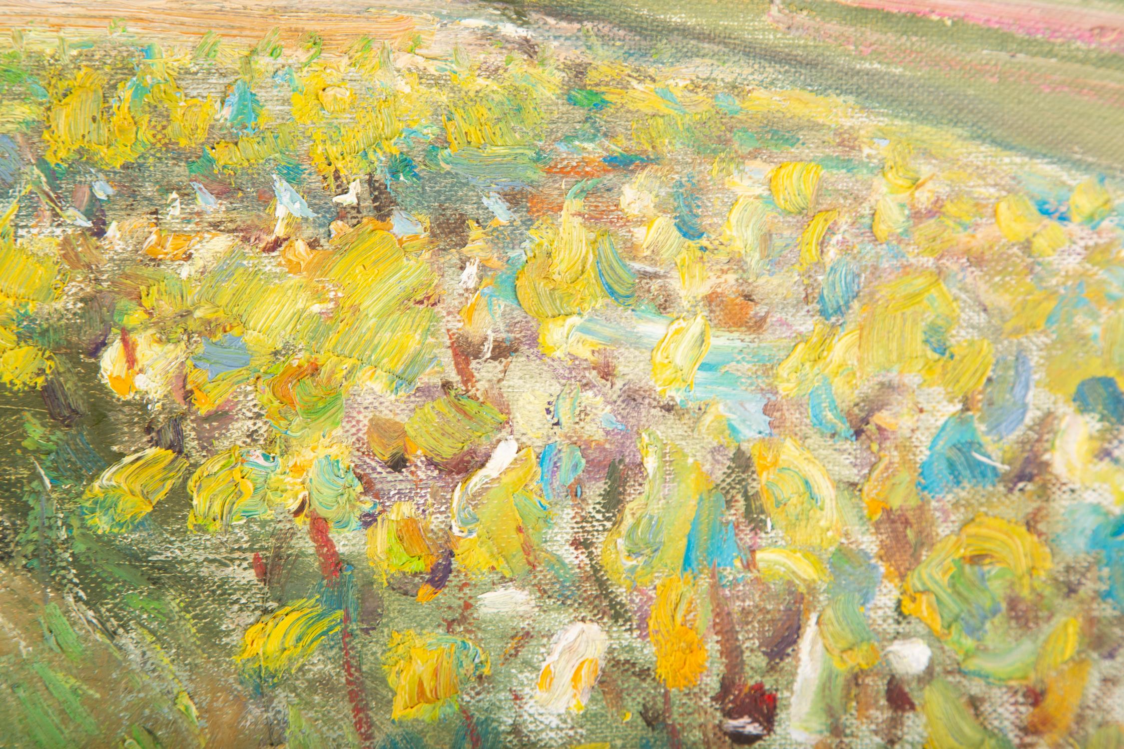 Impressionistisches Original-Ölgemälde auf Leinwand „Wetland Park“ von Li Zhao im Angebot 6