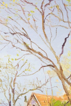 Li Zhao Landschaft, Original, Ölgemälde auf Leinwand, „Building Study“