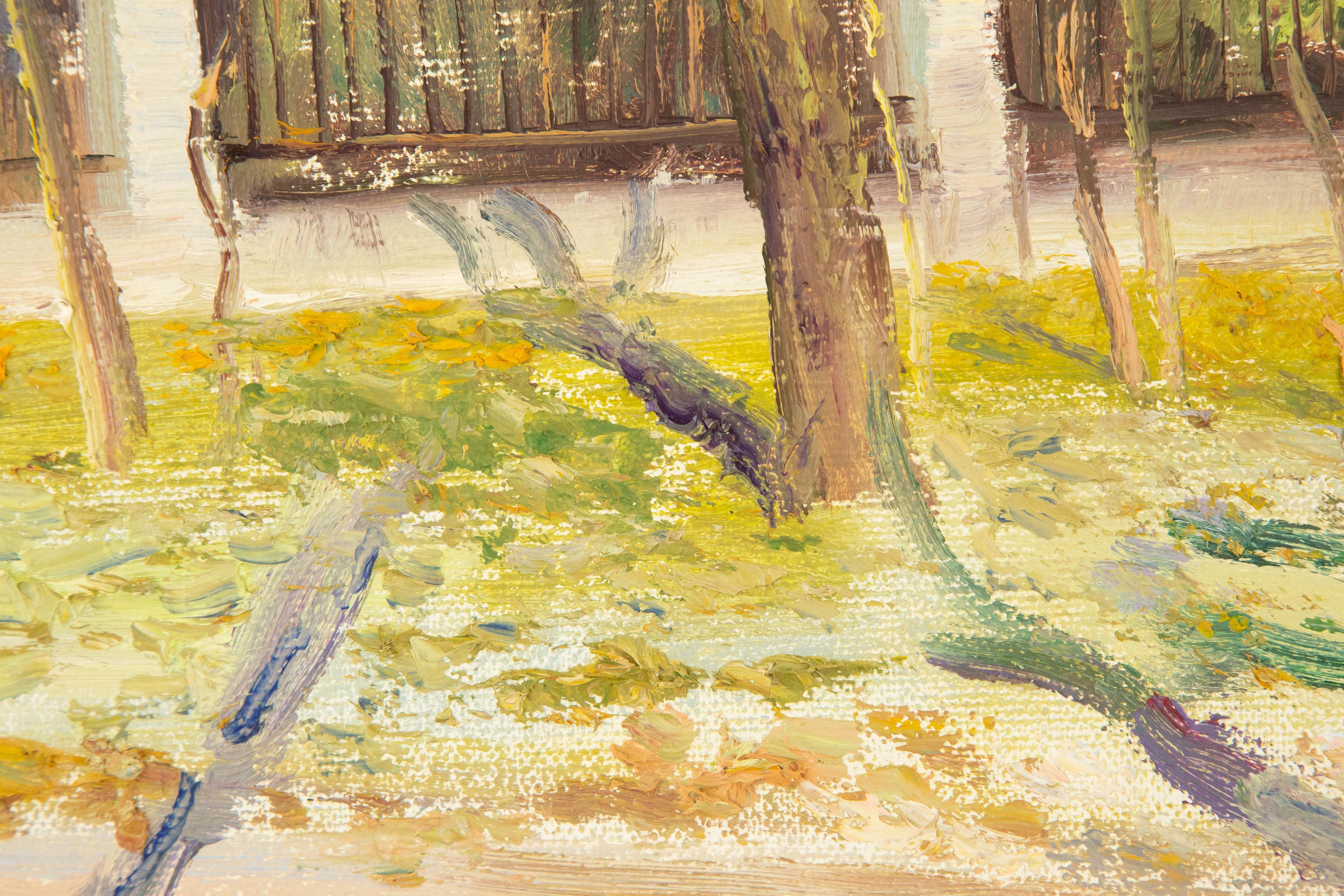 Li Zhao Landscape Original Oil On Canvas 