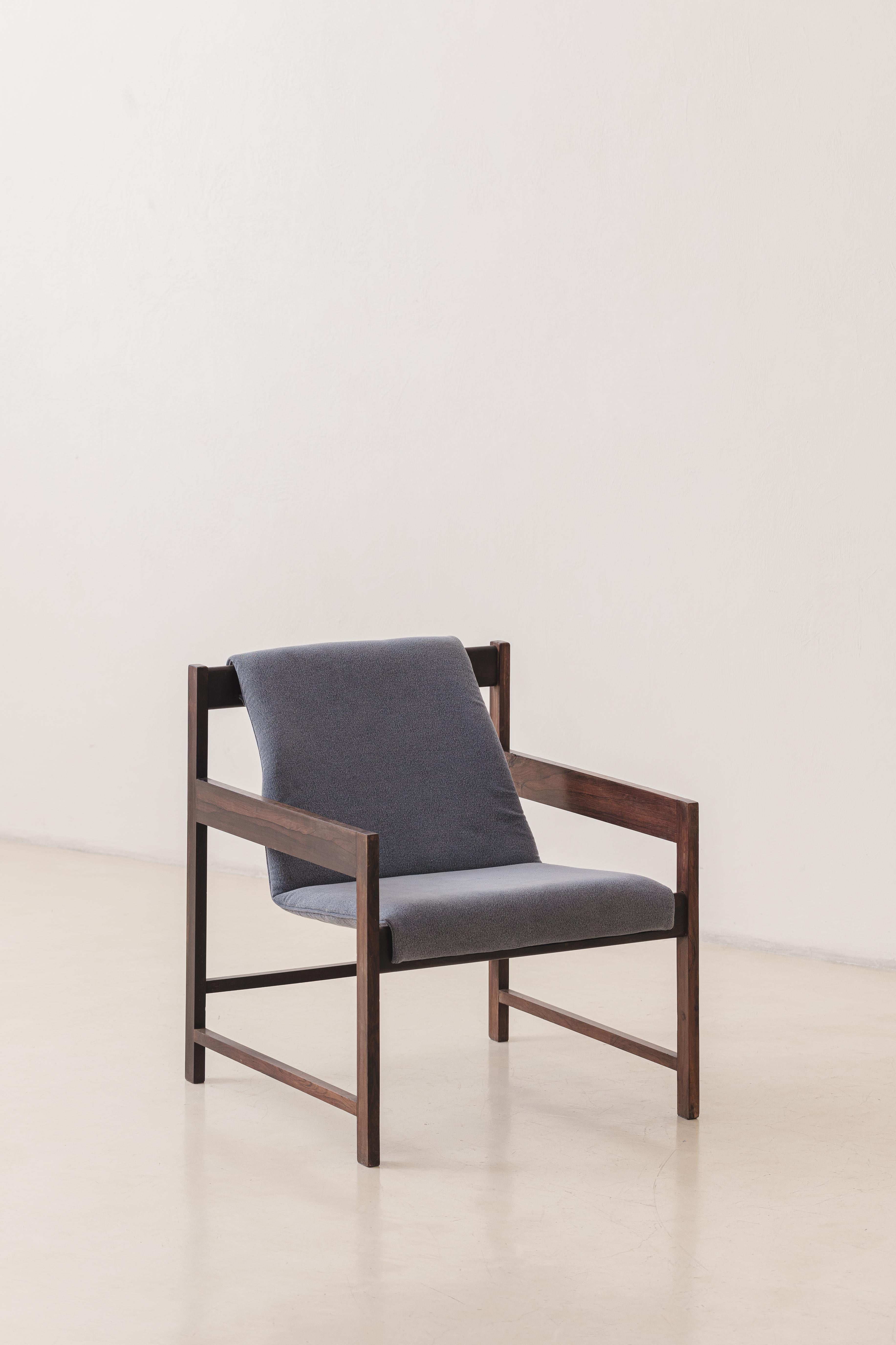 Painted Lia Armchair Design by Sergio Rodrigues, Rosewood, Mid-Century Modern, Oca 1960s For Sale