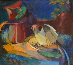 Bodegón de Hunstmans. Óleo sobre cartón. 75x85 cm. Firmado