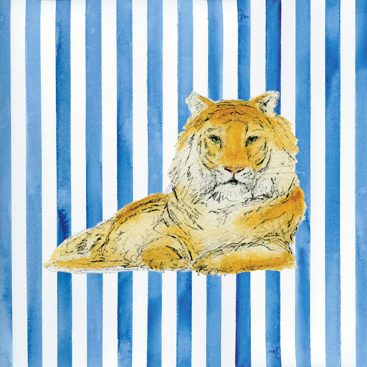 Lia Burke Libaire Still-Life Print – Tiger
