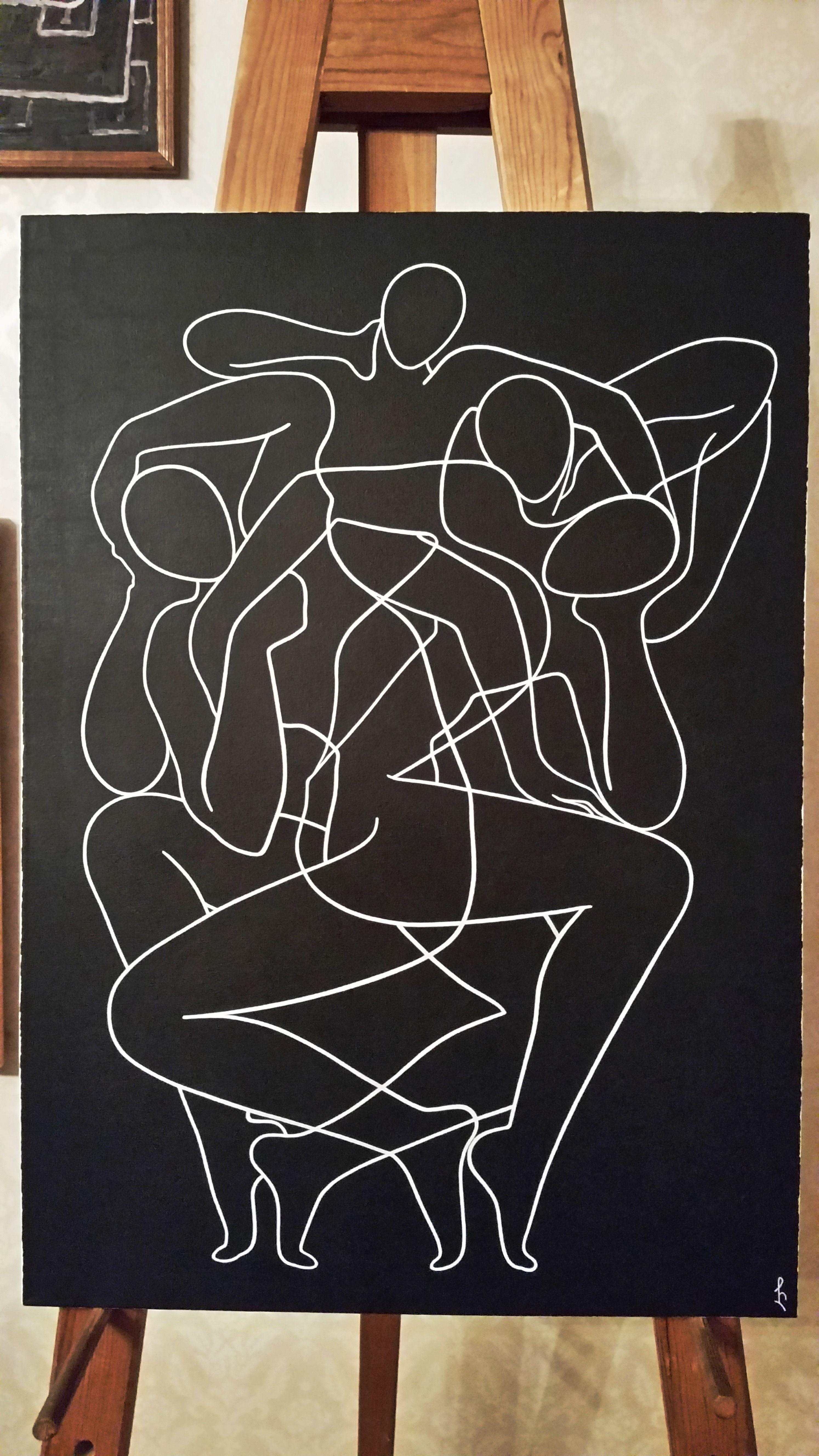 Danza caprichosa, Pintura, Acrílico sobre lienzo - Painting Contemporáneo de Lia Chechelashvili