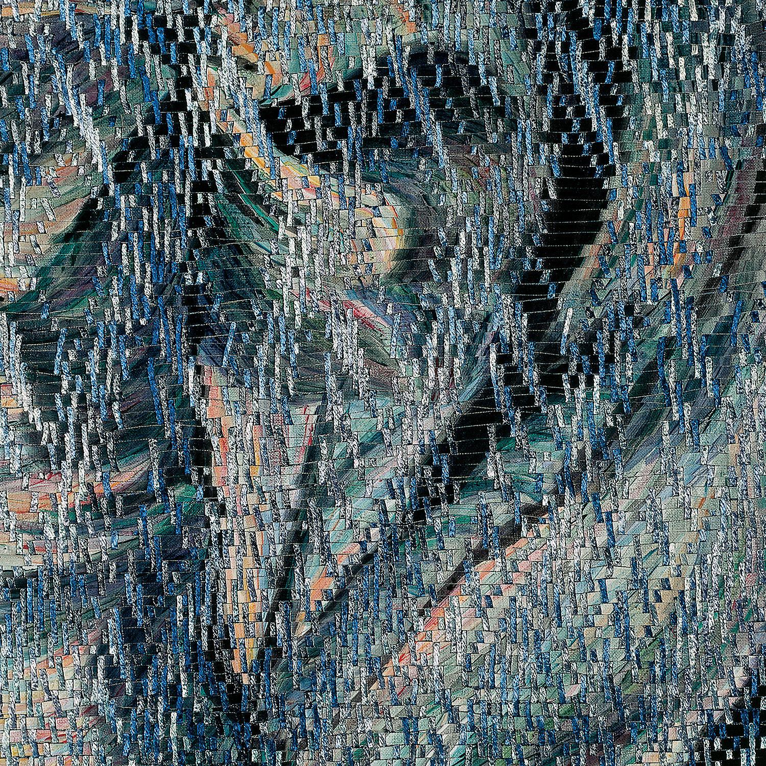 Material Pleasures: Leonard I, Lia Cook, acrylic on linen, dyes on rayon; woven, 53” x 77”, 1993.

This abstract mixed media tapestry and wall hanging was done by California-based American fiber Lia Cook (b. 1942). Bridging several generations of