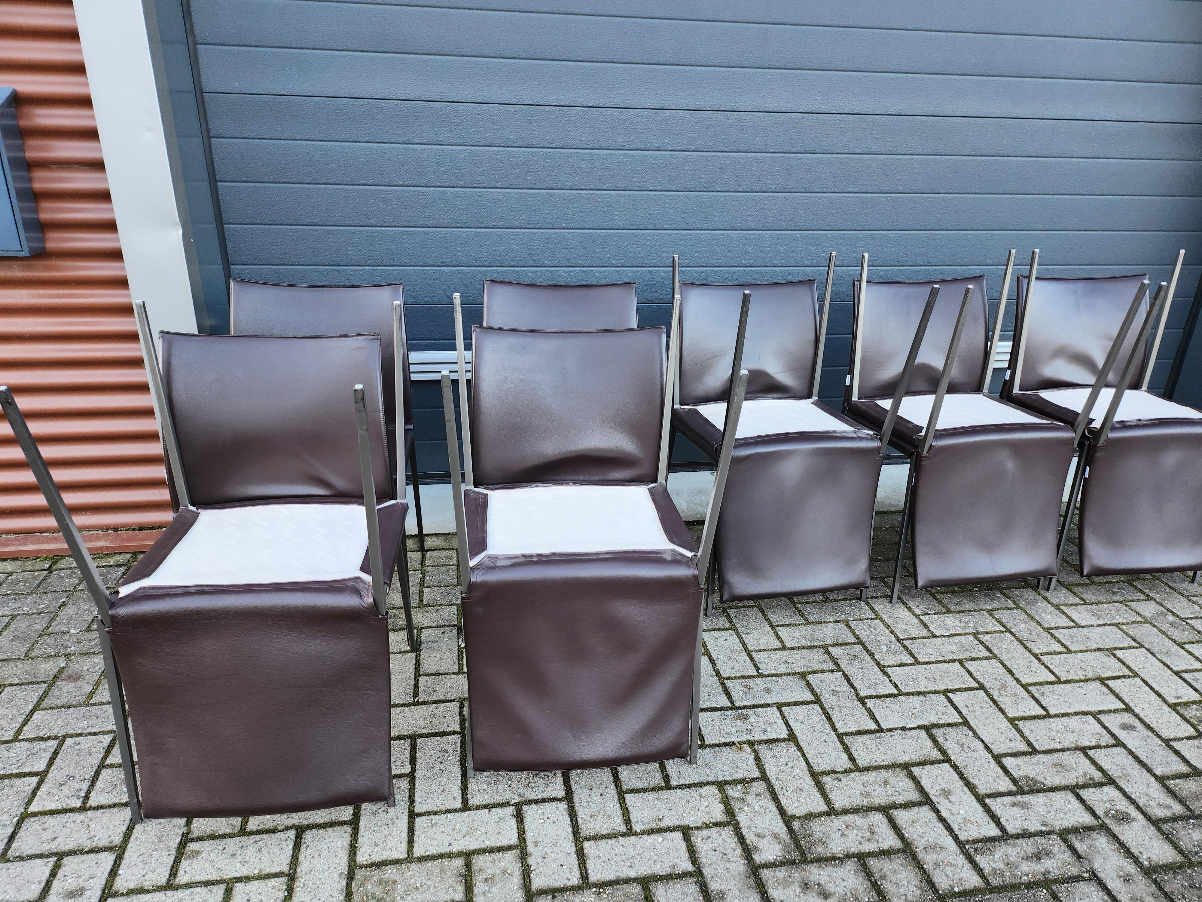 Leather Lia Dining Chairs by Roberto Barbieri for Zanotta