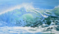 Azure Tempest -Original moderne Realismus Seelandschaft Ölgemälde-Gegenwartskunst