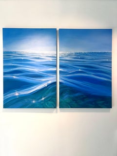 Sommer’s Glow -original realism modern seascape oil painting-contemporary Art