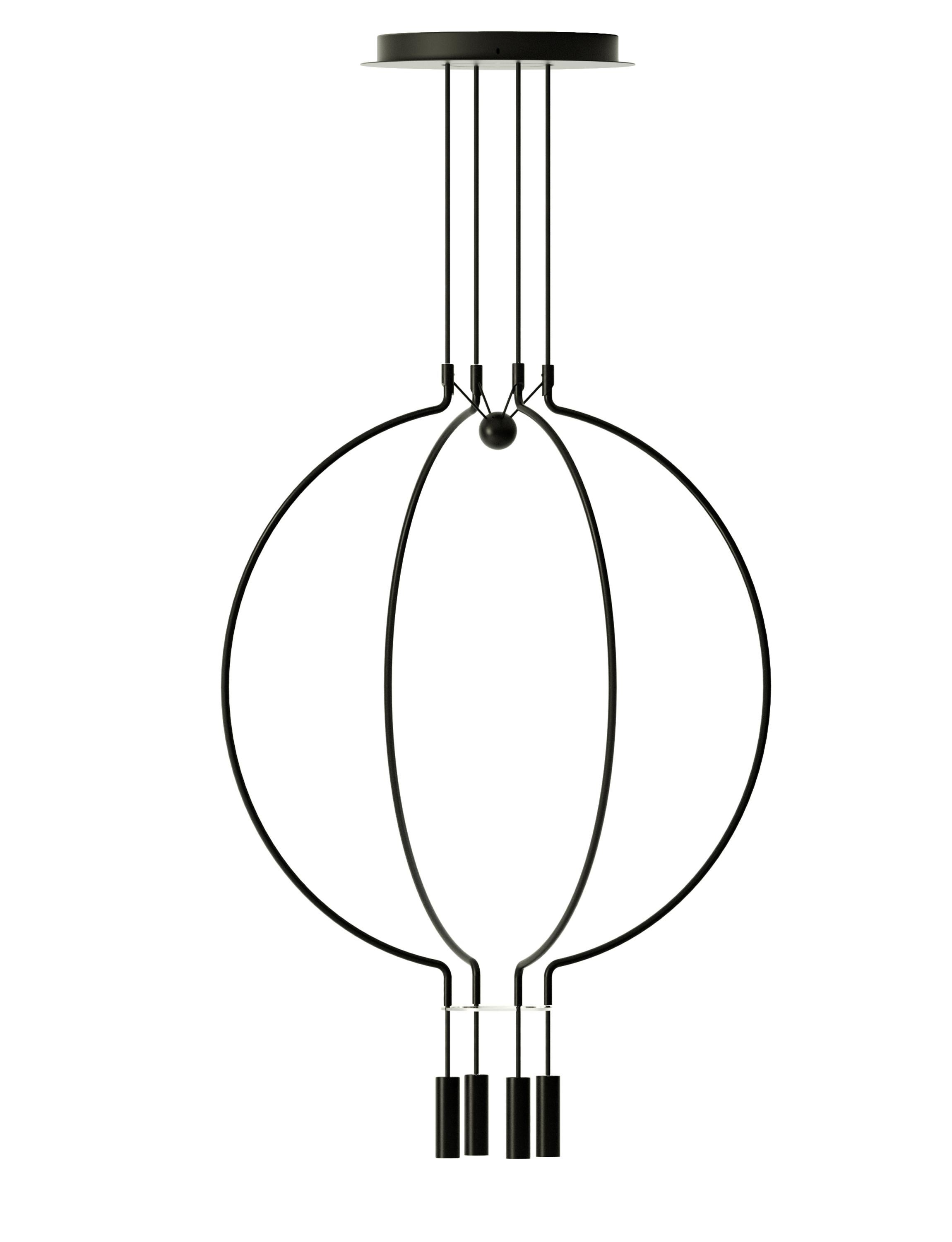 Italiano Liaison M4 Luce modulare ed eleganza in un pendente quadruplo di medie dimensioni in vendita