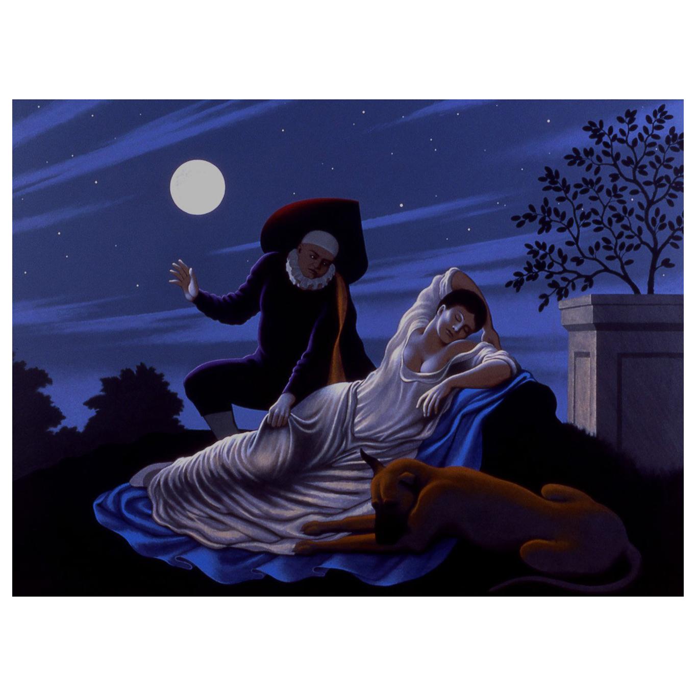 Originalgemälde Lynn Curlee, „Li Li Liaisons IV“ im Angebot