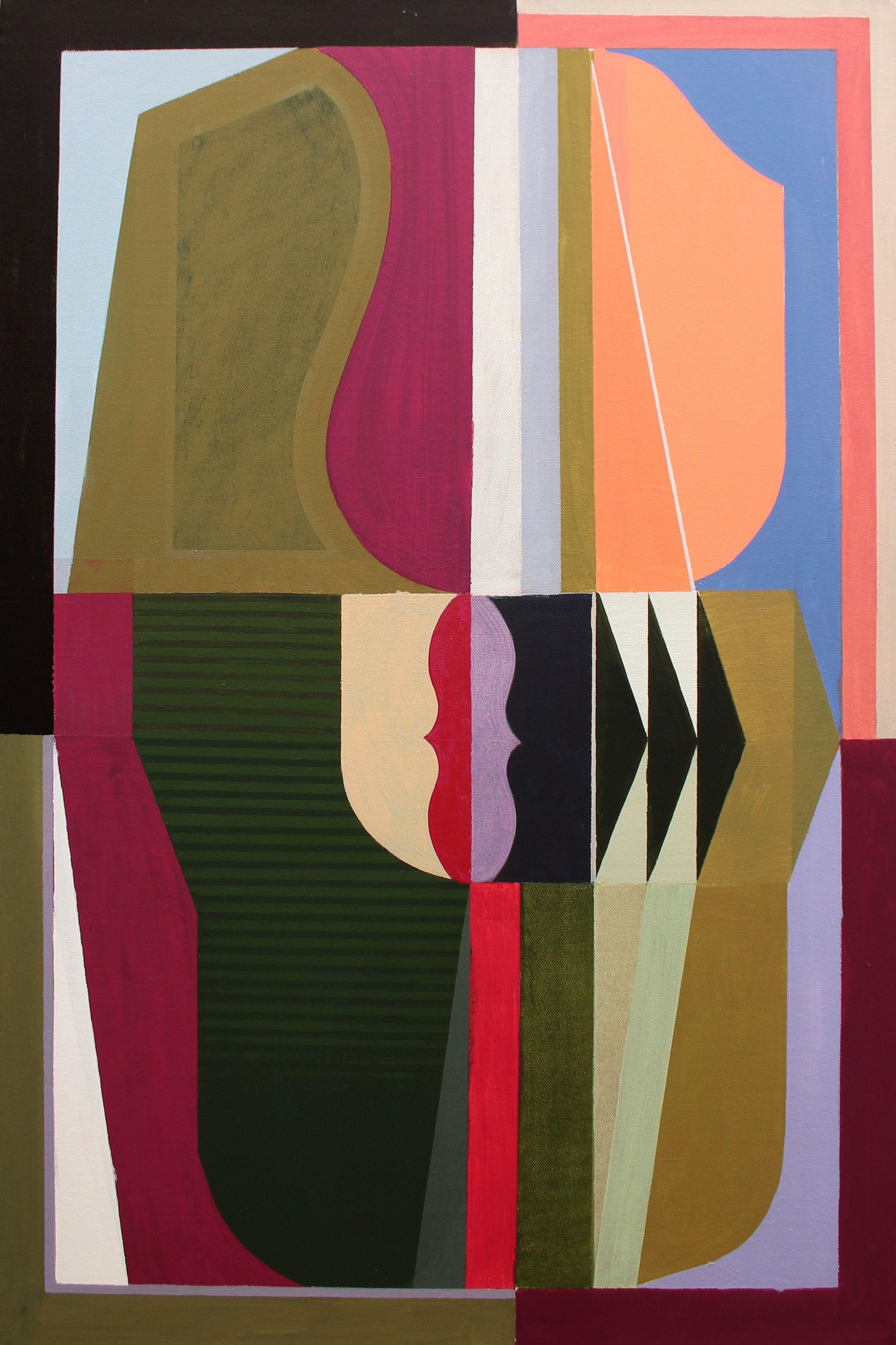 Liam Hennessy Abstract Painting - Between Places, Painting, Acrylic on Canvas