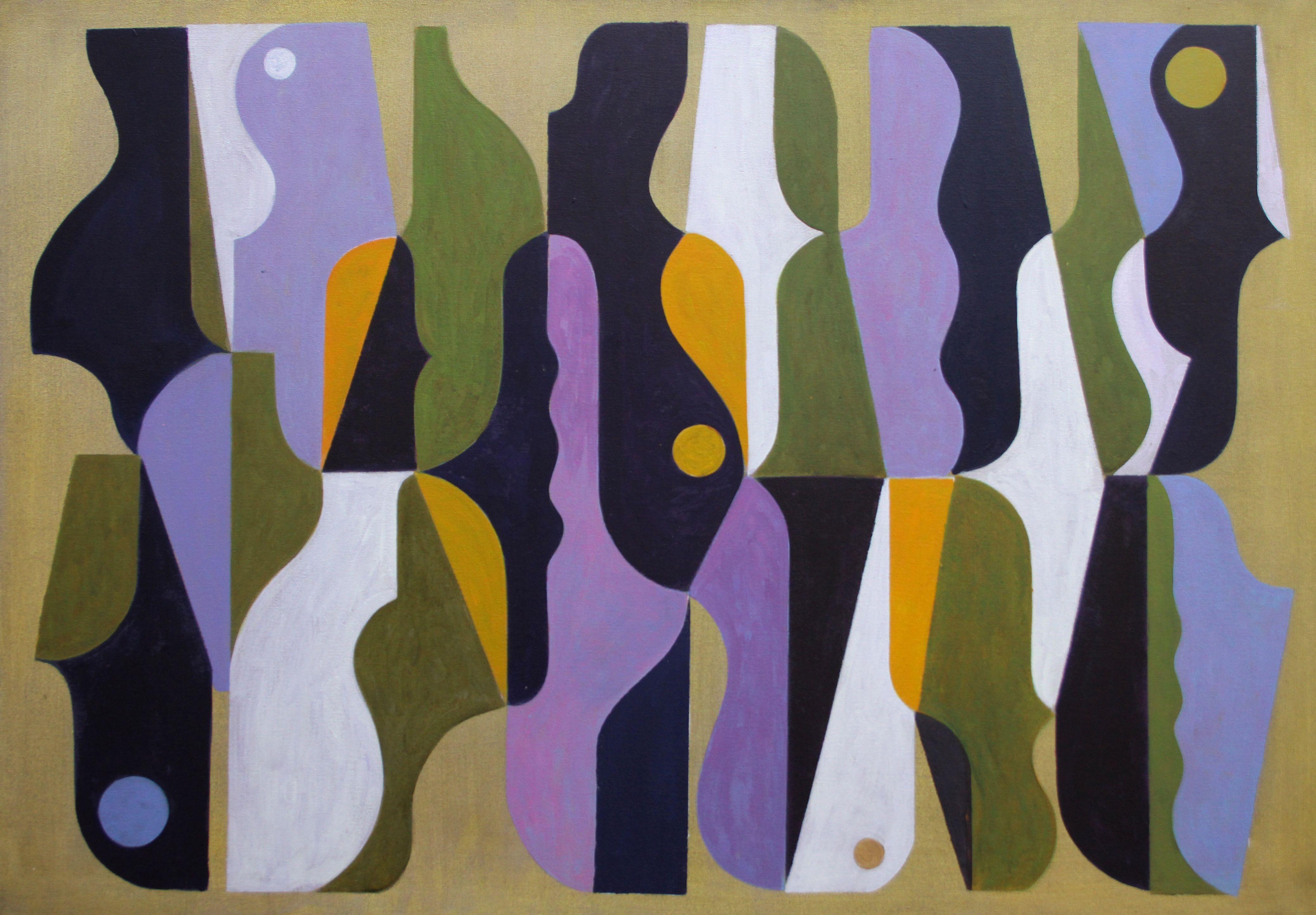 Abstract Painting de Liam Hennessy - Menagerie, Pintura, Acrílico sobre lienzo
