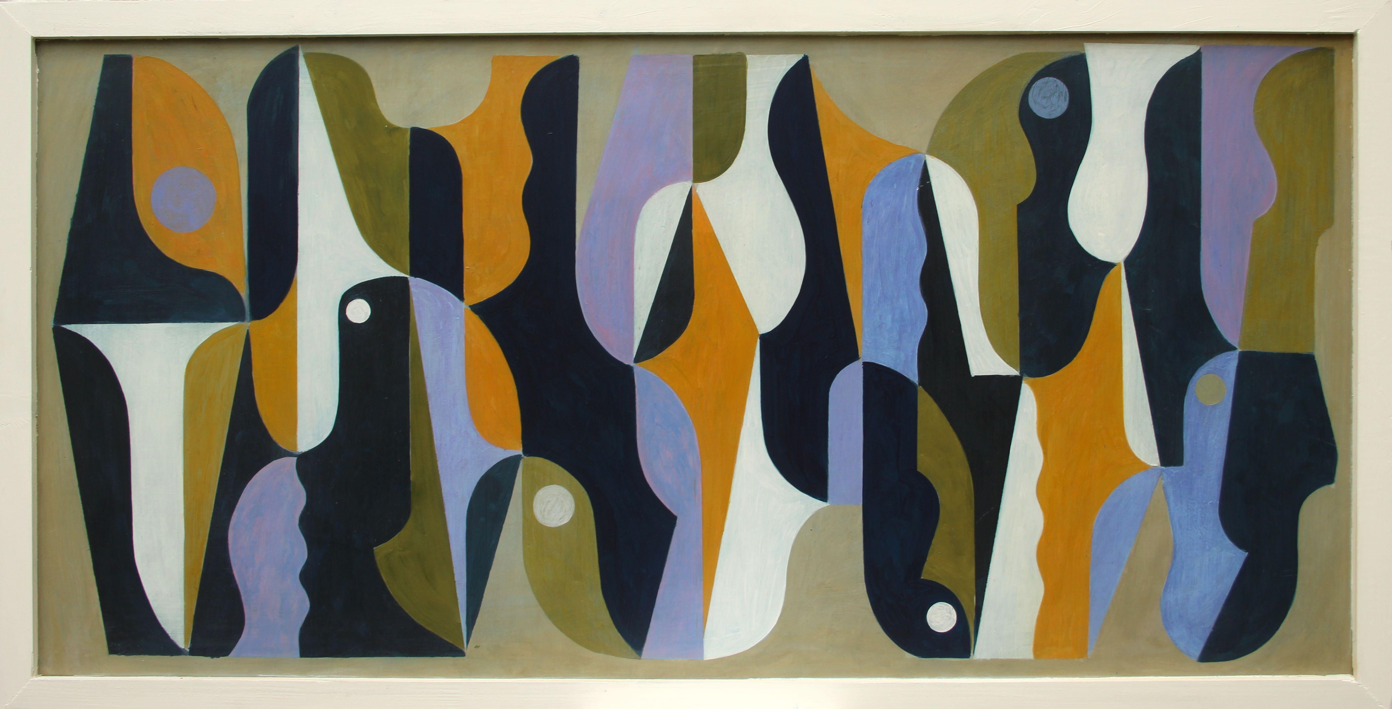 Liam Hennessy Abstract Painting - Semaphores, Painting, Acrylic on MDF Panel