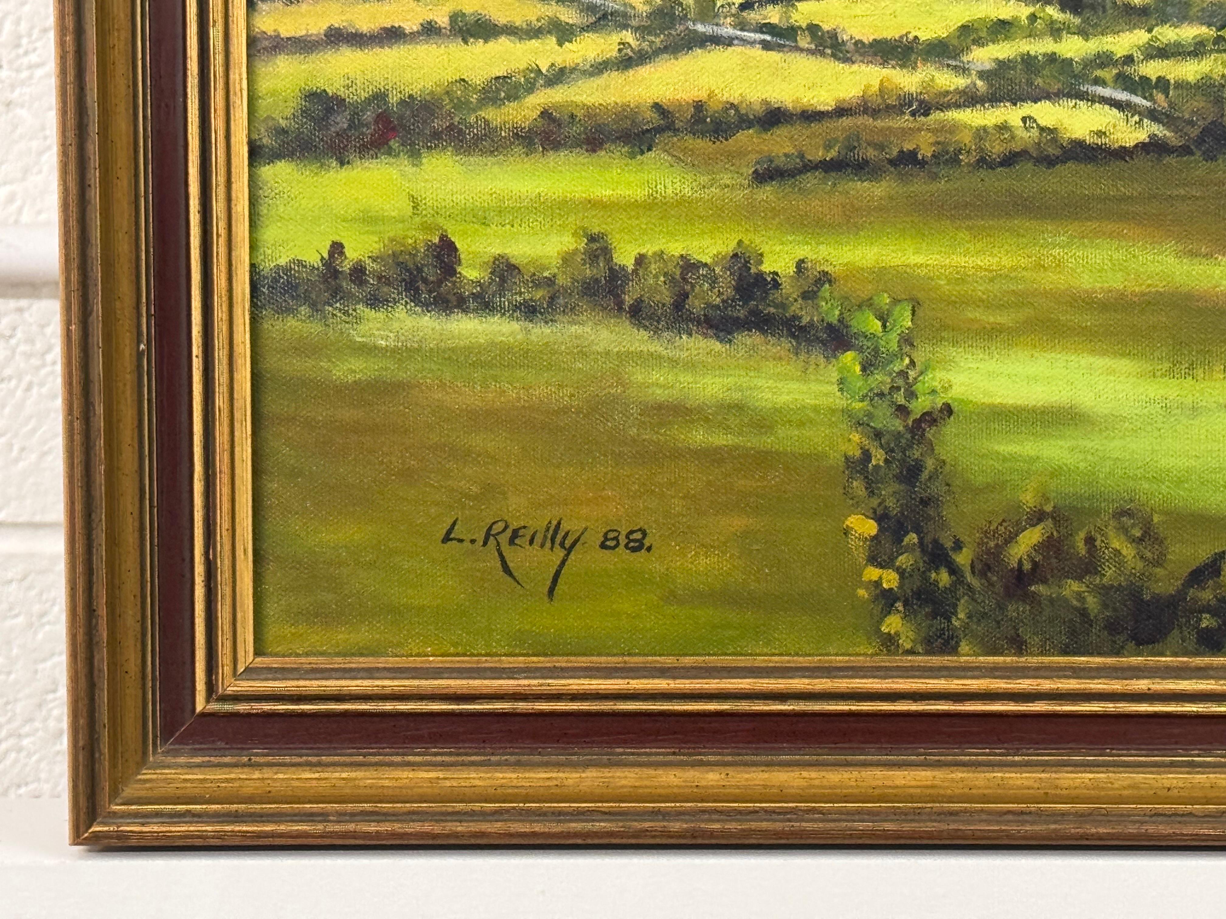 Dipinto d'epoca del 20° secolo di un villaggio irlandese dal colore verde e lussureggiante dell'artista irlandese Liam Reilly

L'arte misura 24 x 18 pollici
La cornice misura 28 x 22 pollici

Questo splendido dipinto cattura la bellezza idilliaca