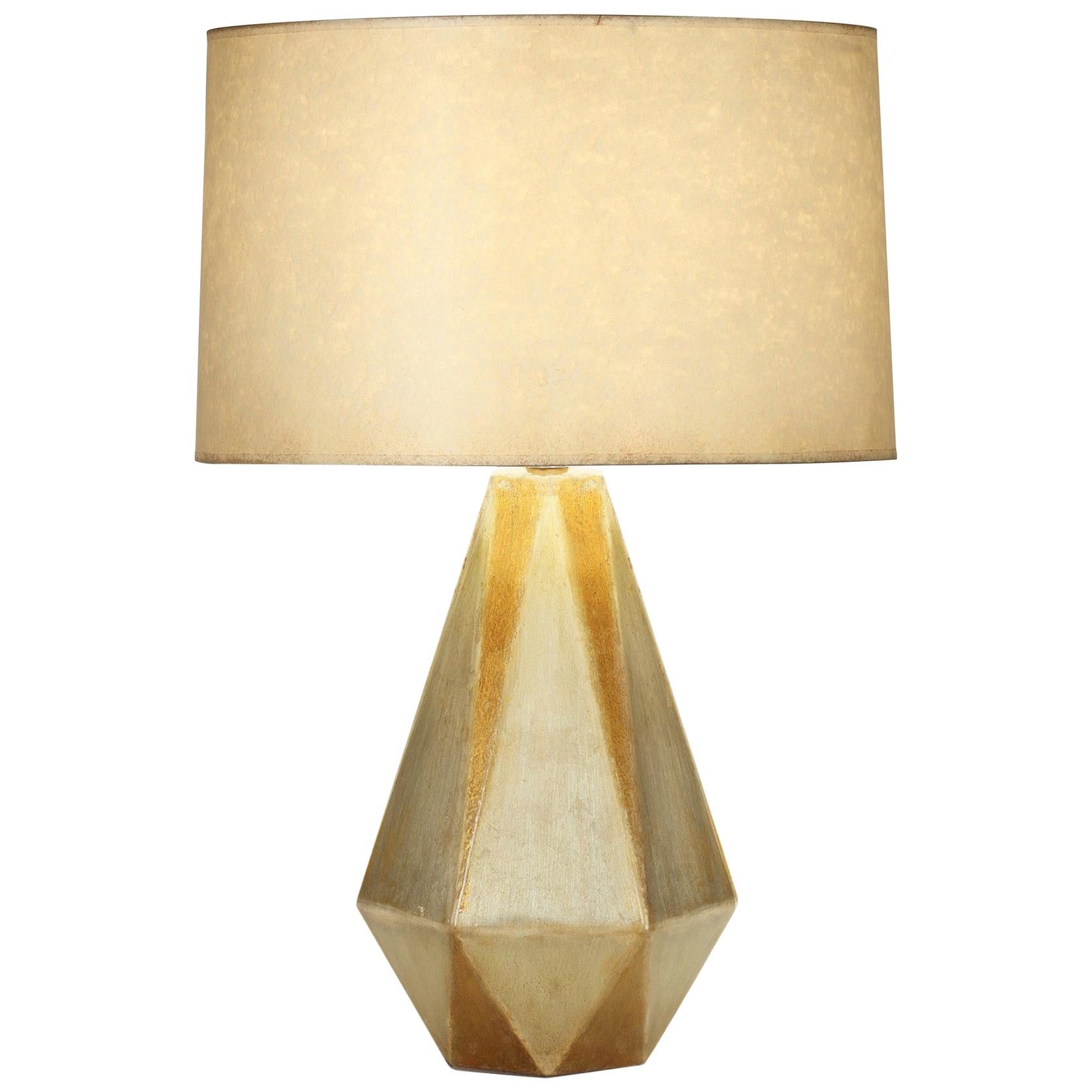Arianna Table Lamp In Silver And Brown Ceramic By Curatedkravet