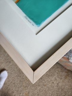 I Strut, green, yellow, orange abstract painting