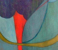 Jet Stream, acrylic, pencil, watercolor on paper. Abstract bold forms.