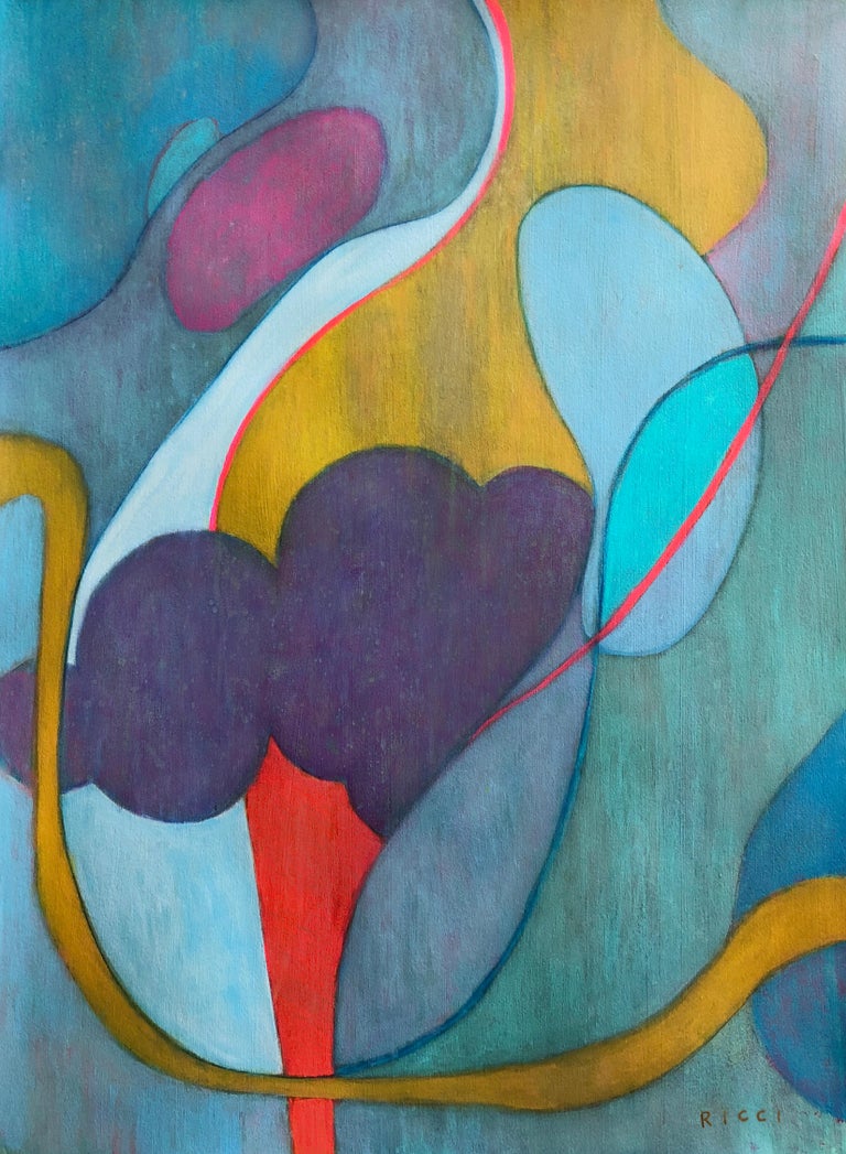 Liane Ricci Jet Stream Acrylic Pencil Watercolor On Paper