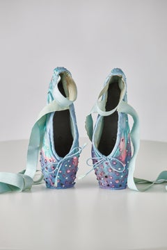 Aurora Borealis: A Place of Bliss, mixed media on ballet shoes
