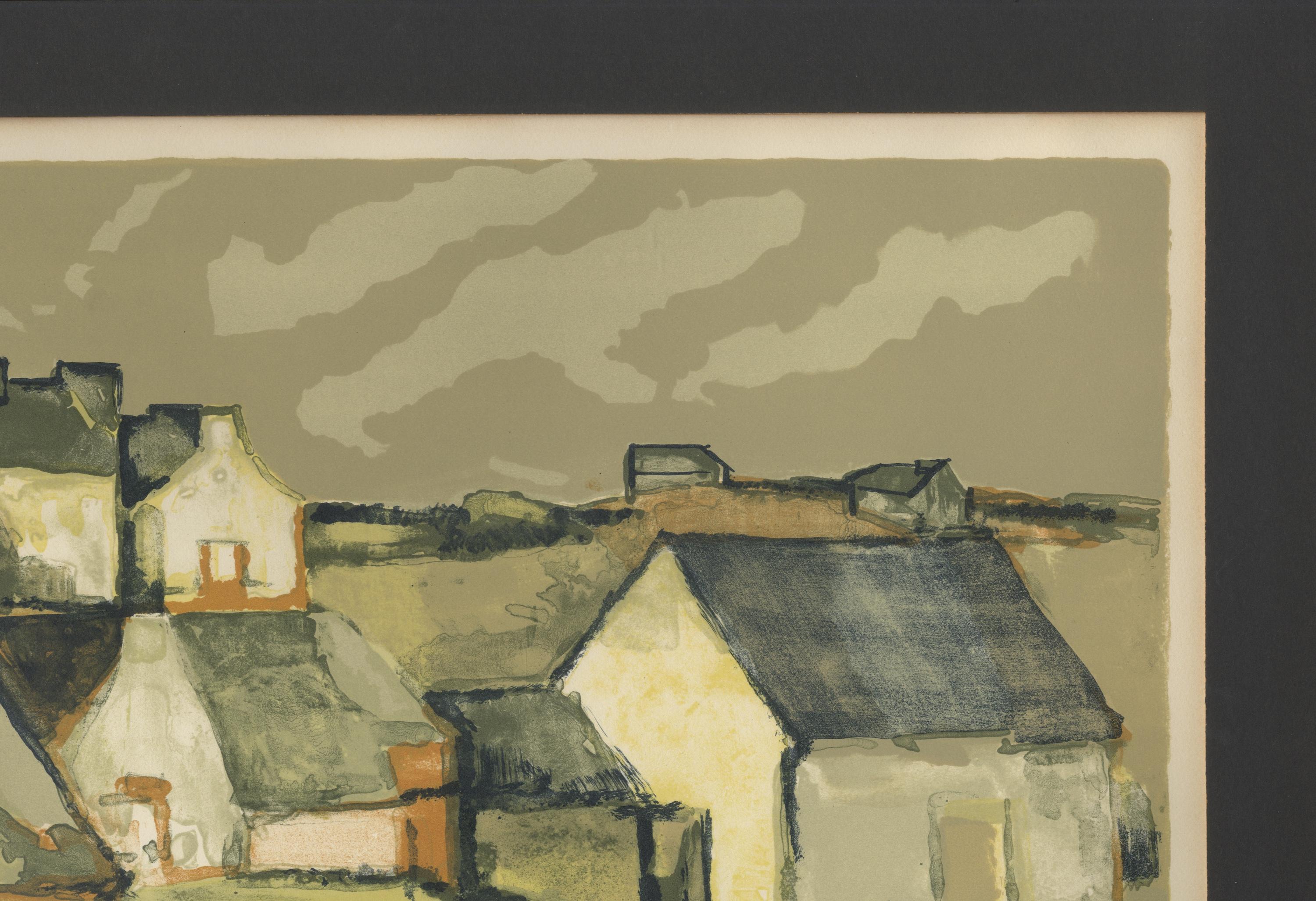 Una rara litografia a colori dell'artista francese Éliane Thiollier. Edizione di 275, viene fornito un certificato di autenticazione. Lievi macchie acide dovute al vecchio tappetino. 

Éliane Thiollier ha studiato arte all'Ecole Nationale Superieure