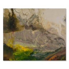 Abstraktes Original-Ölgemälde auf Leinwand „Frühjahrsblick 1“ von Lianfang Zhu