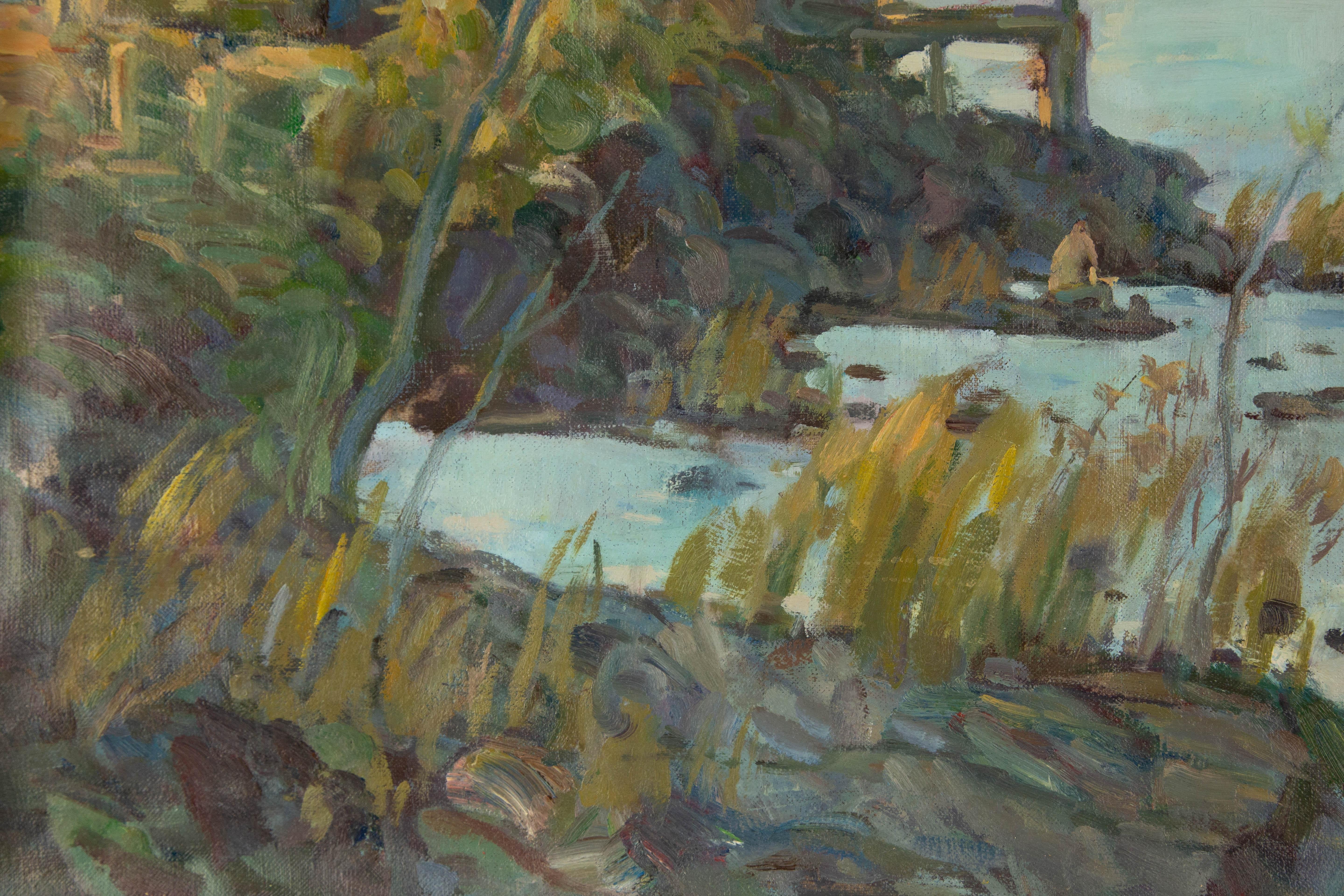 Liang Chen Paisaje Original Óleo Sobre Lienzo 