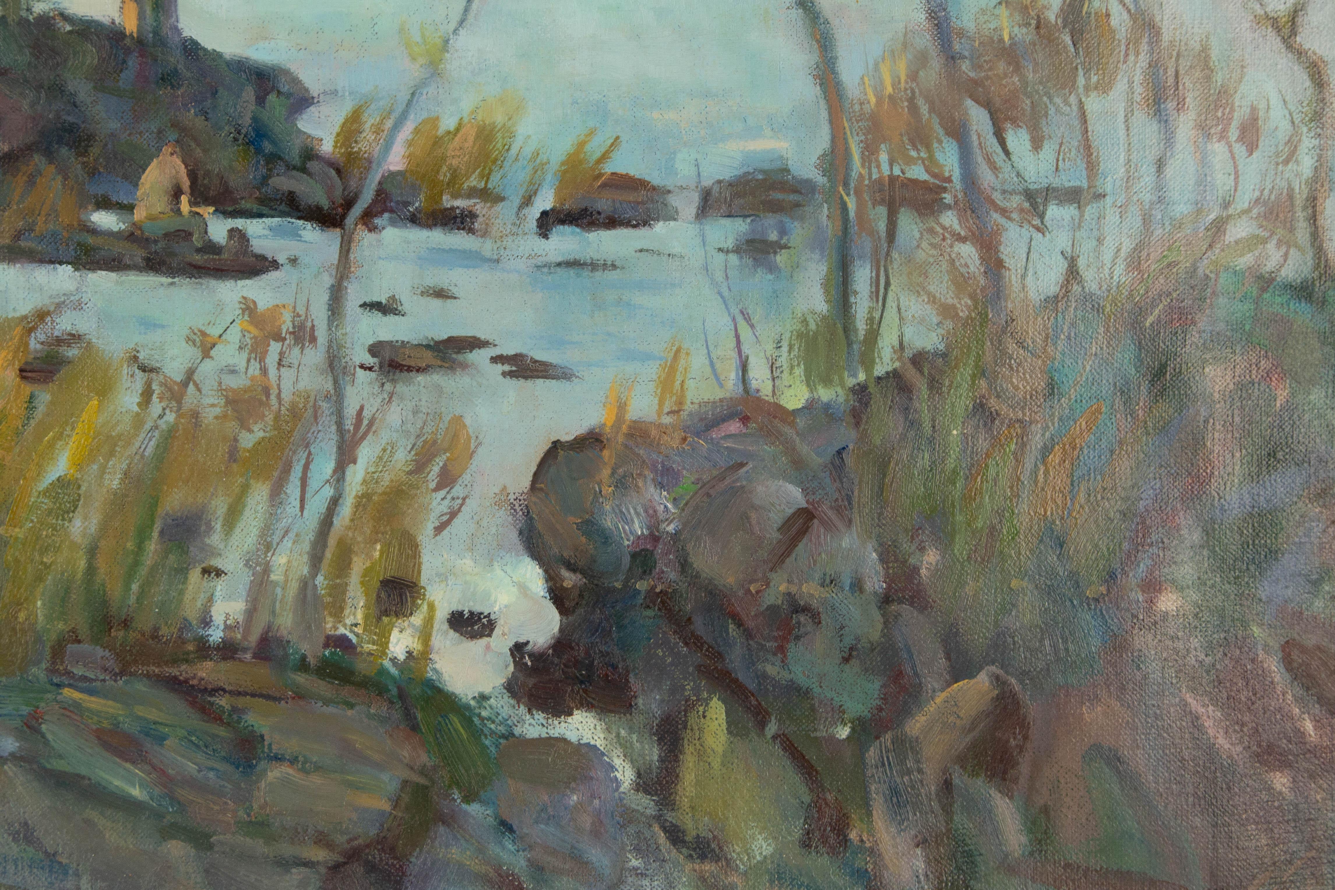 Liang Chen Paisaje Original Óleo Sobre Lienzo 