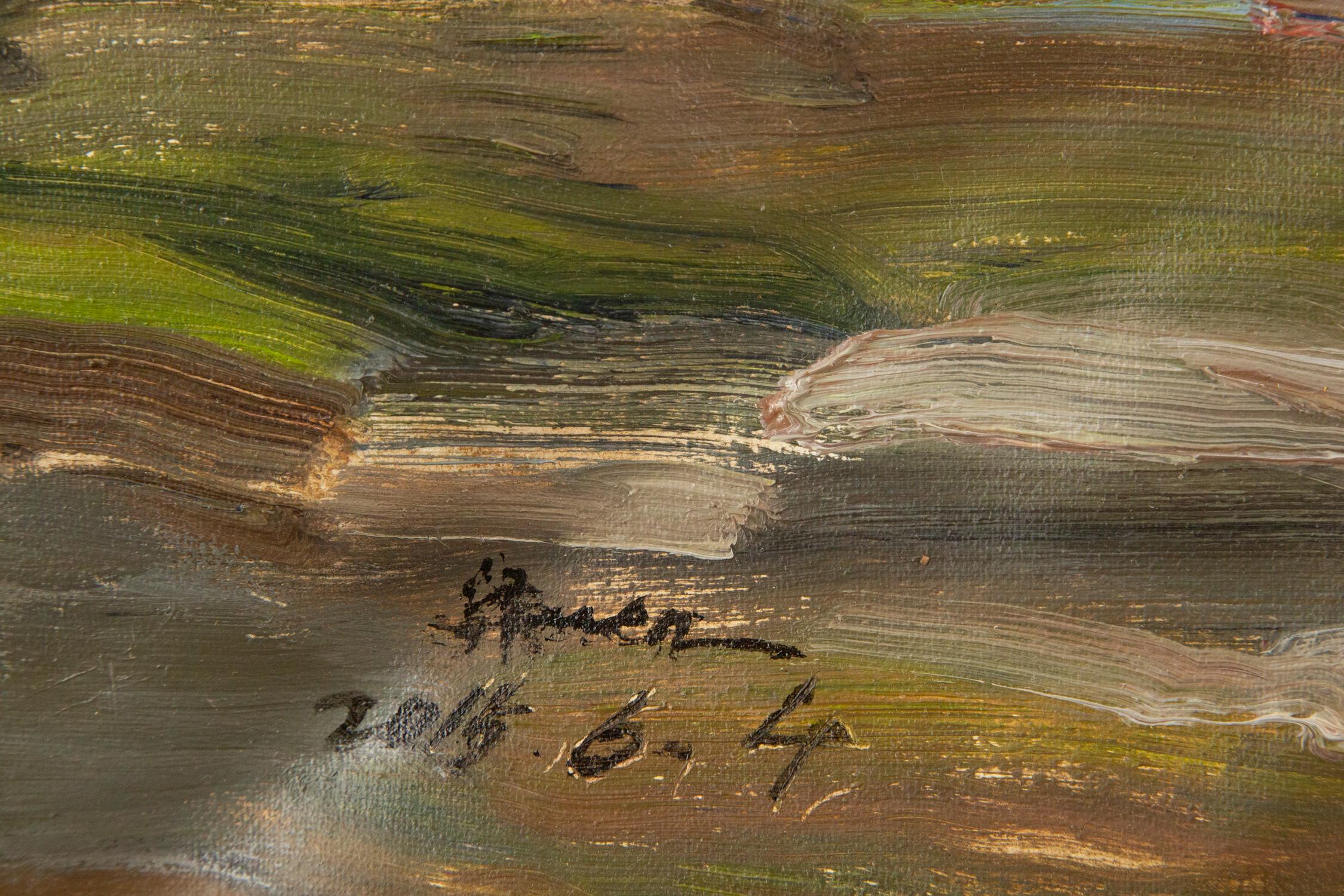 Liang Guiwen Peinture à l'huile impressionniste originale 