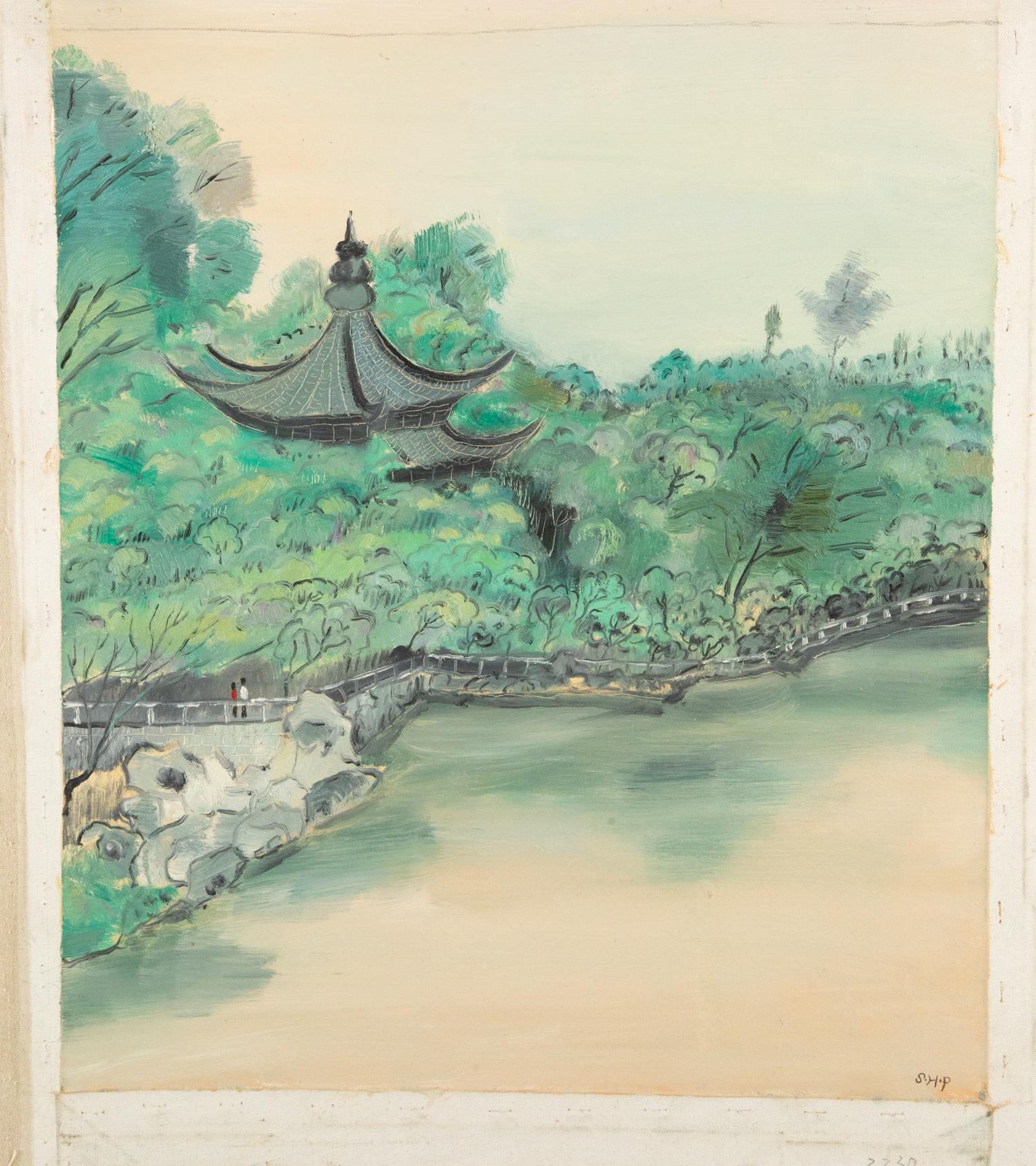 Impressionistisches Original Ölgemälde auf Leinwand „Vacation To Park“ von Liang Shanquan, Liang Shanquan im Angebot 1