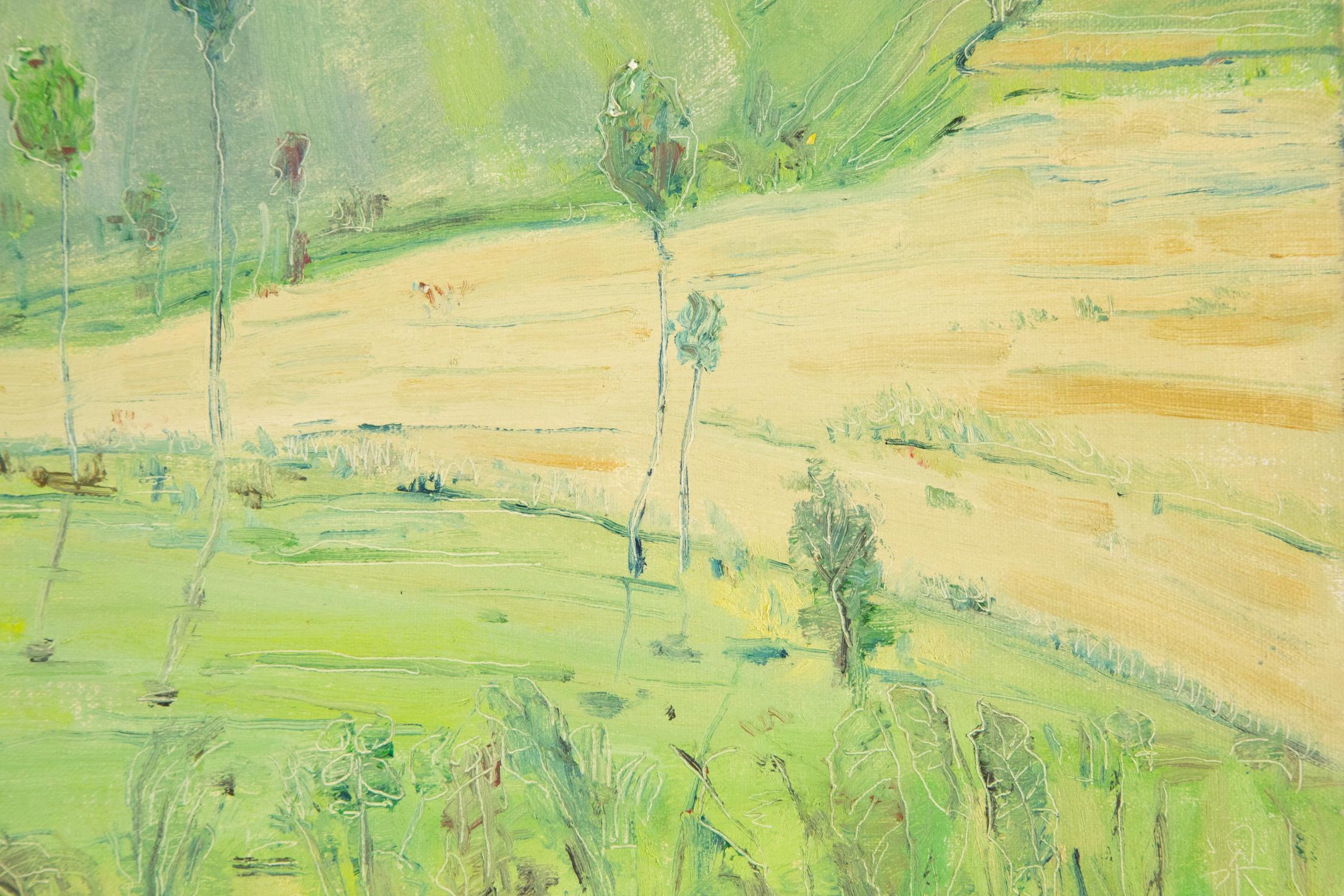Liang Shanquan Landscape Original Oil Painting 