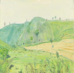 Liang Shanquan Landschaft, Original-Ölgemälde „That Touch of Green“, Original