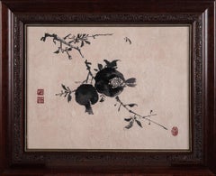 Pomegranate, Chinese Silk Embroidery Painting
