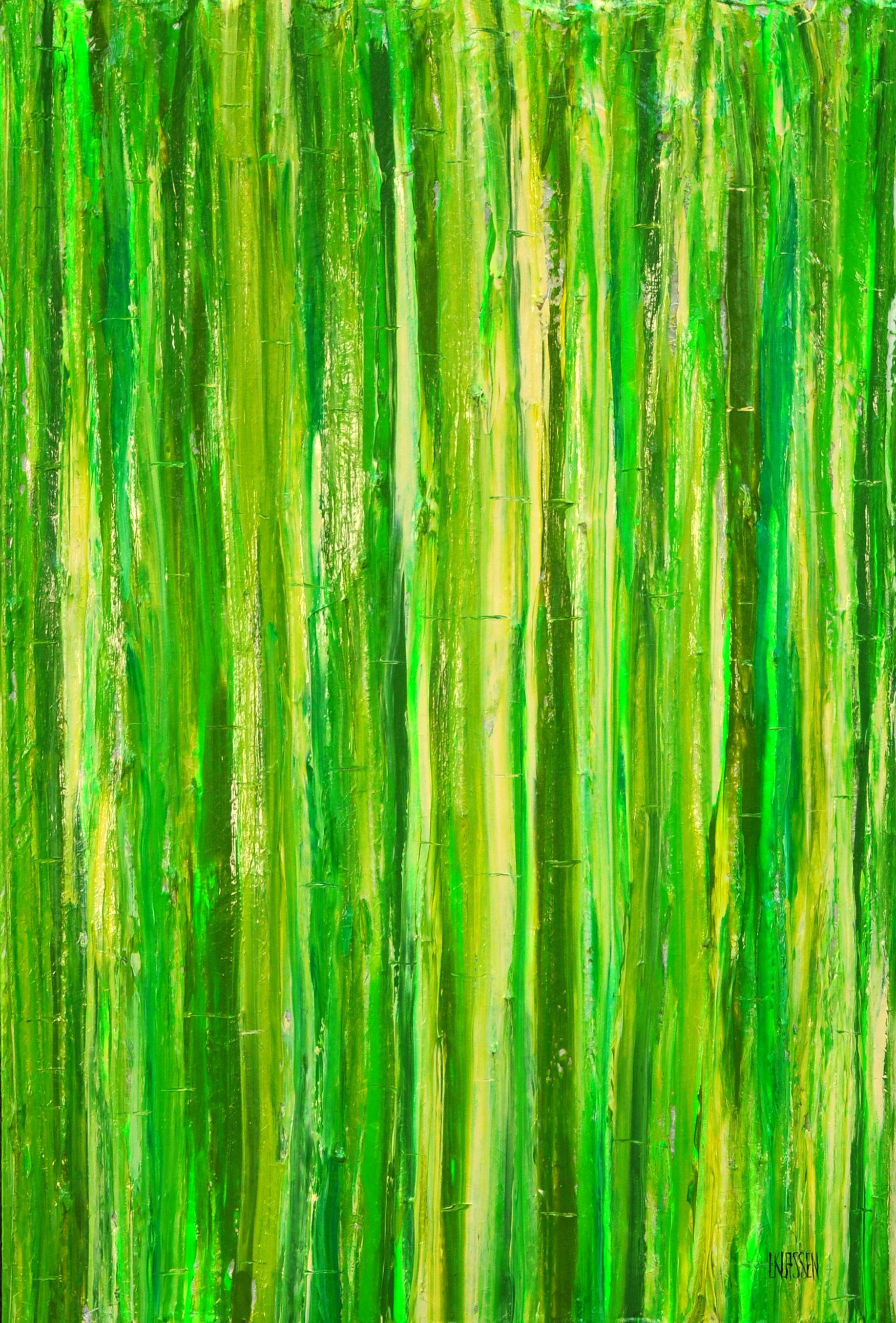 Bamboo (Into the Woods Series), Mixed Media on Canvas - Mixed Media Art by Lianna Klassen