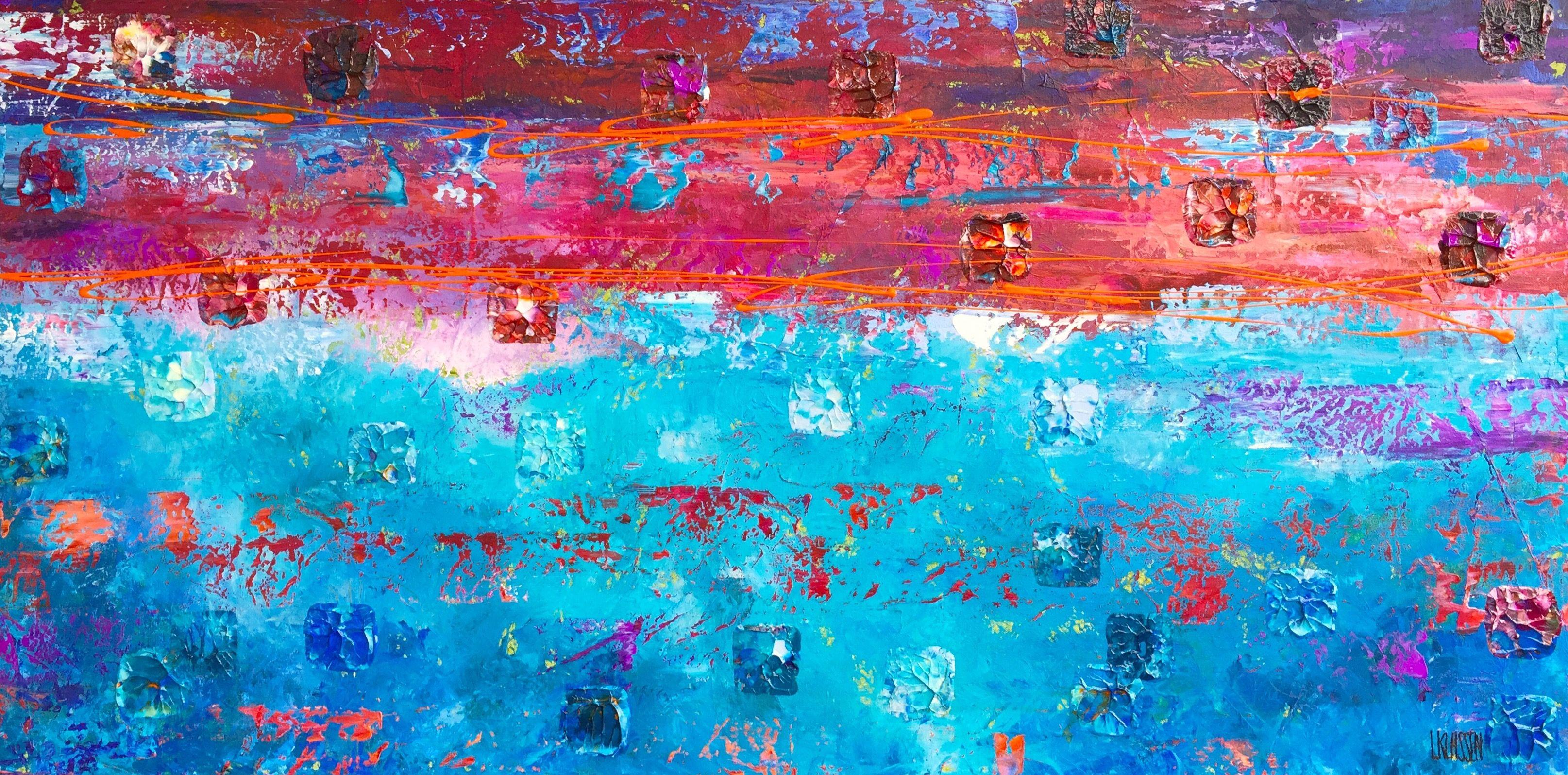Creazione #4 (Serie Creazione), tecnica mista su tela - Mixed Media Art di Lianna Klassen
