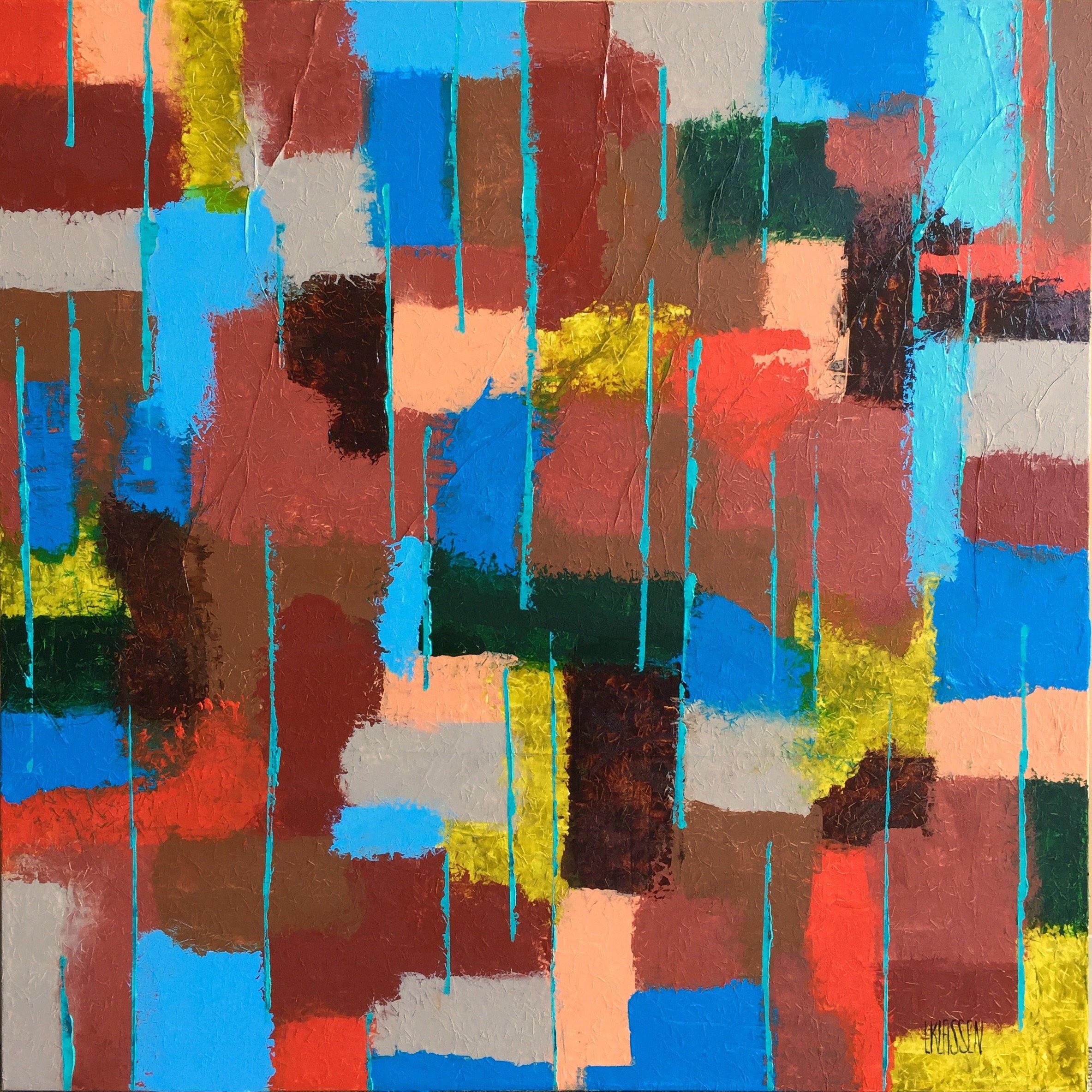 Dubrovnik (Serie Nuestra Ciudad), Técnica mixta sobre lienzo - Mixed Media Art de Lianna Klassen