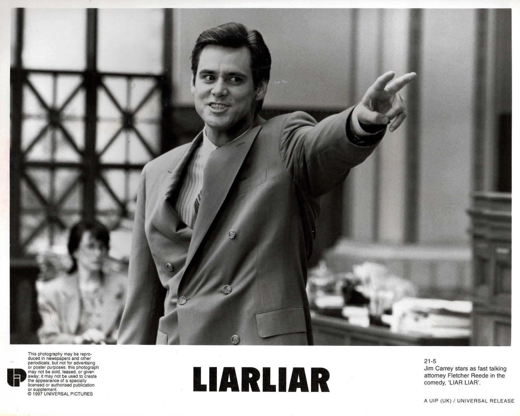 Papier Liar Liar 1997 Publicity Film Movie Press Still Framed en vente