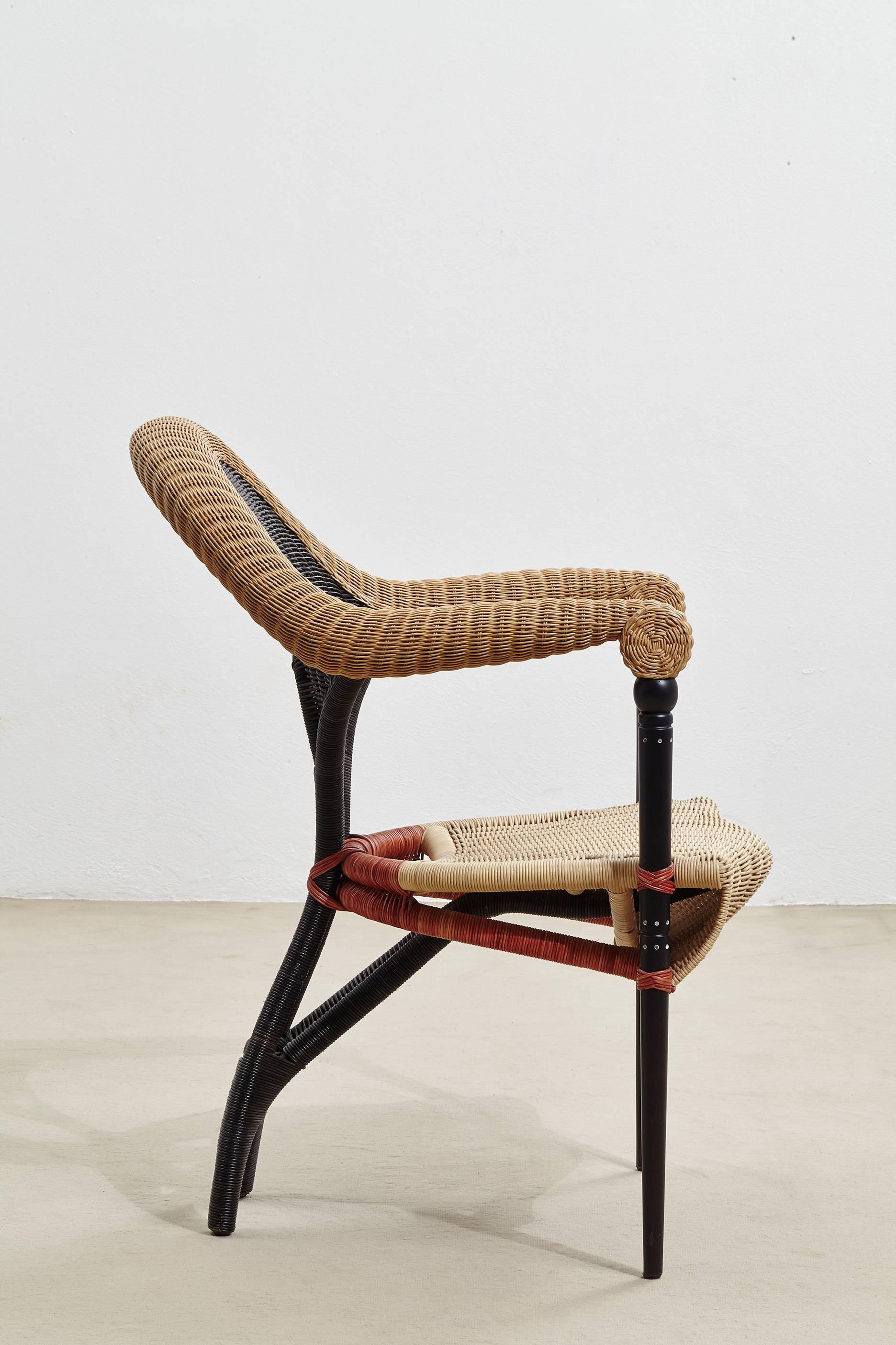 Contemporary Liba, Rattan Armchair Designed by Borek Sipek for Driade